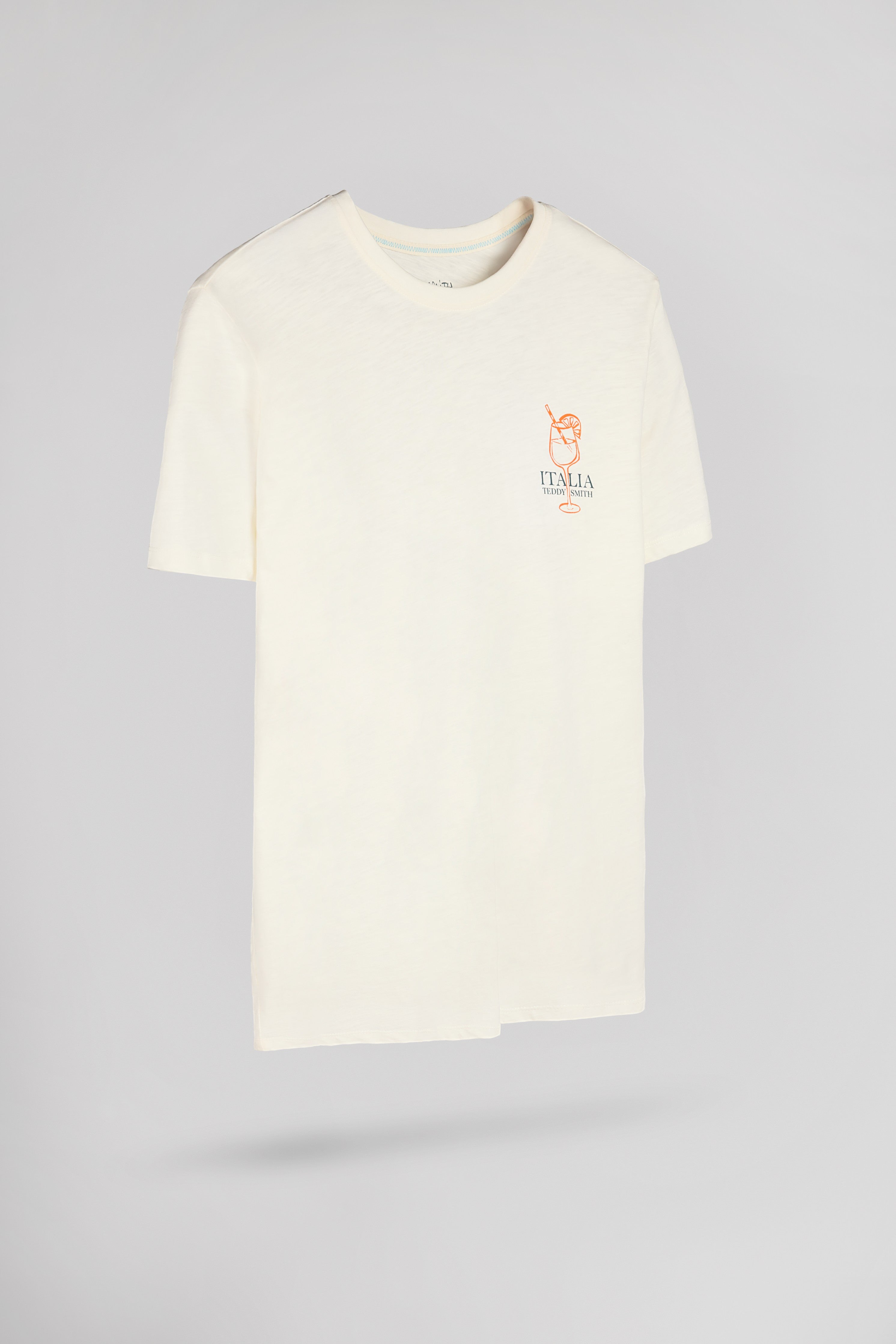 Teddy Smith T-Italio MC Middle t-shirt blanc coton