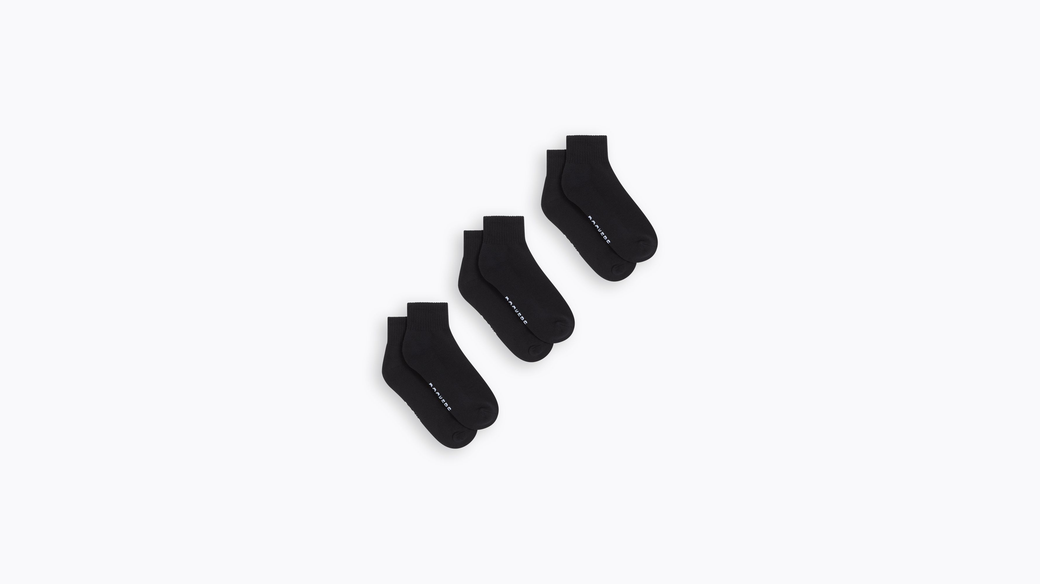 Dockers Quarter Chaussettes Courtes Noires x3 Coton