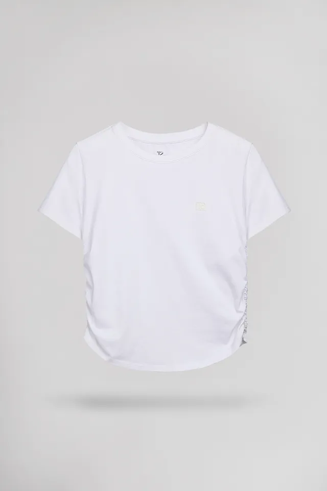 Teddy Smith T-Fronce MC Jr t-shirt fille blanc ajusté