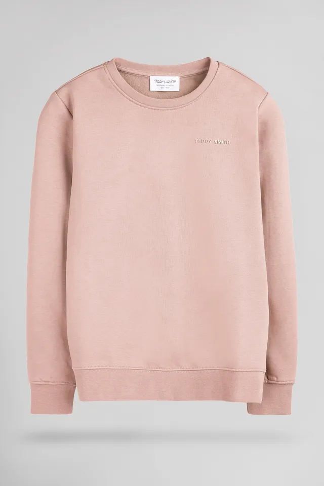 Teddy Smith S-Nark RC JR sweat rose pastel col rond