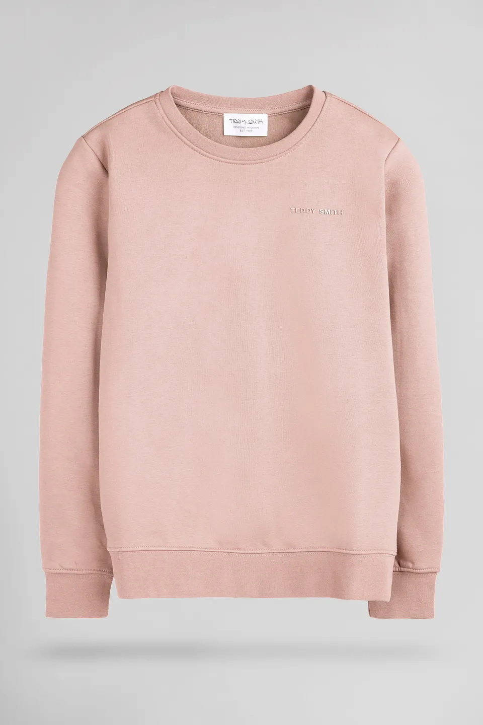 Teddy Smith S-Nark RC JR sweat rose pastel col rond