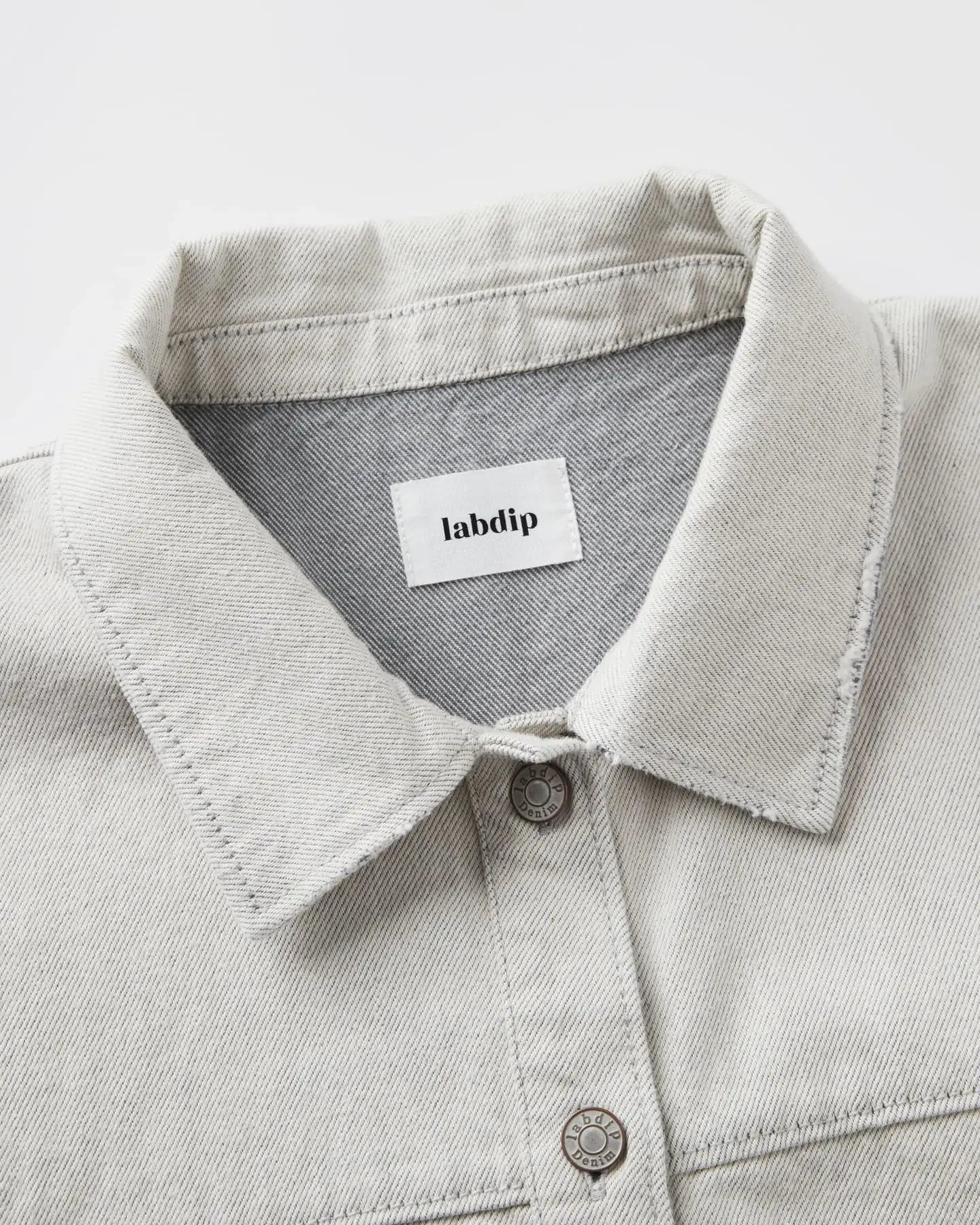 Labdip Belem veste en jean courte undyed granit coton