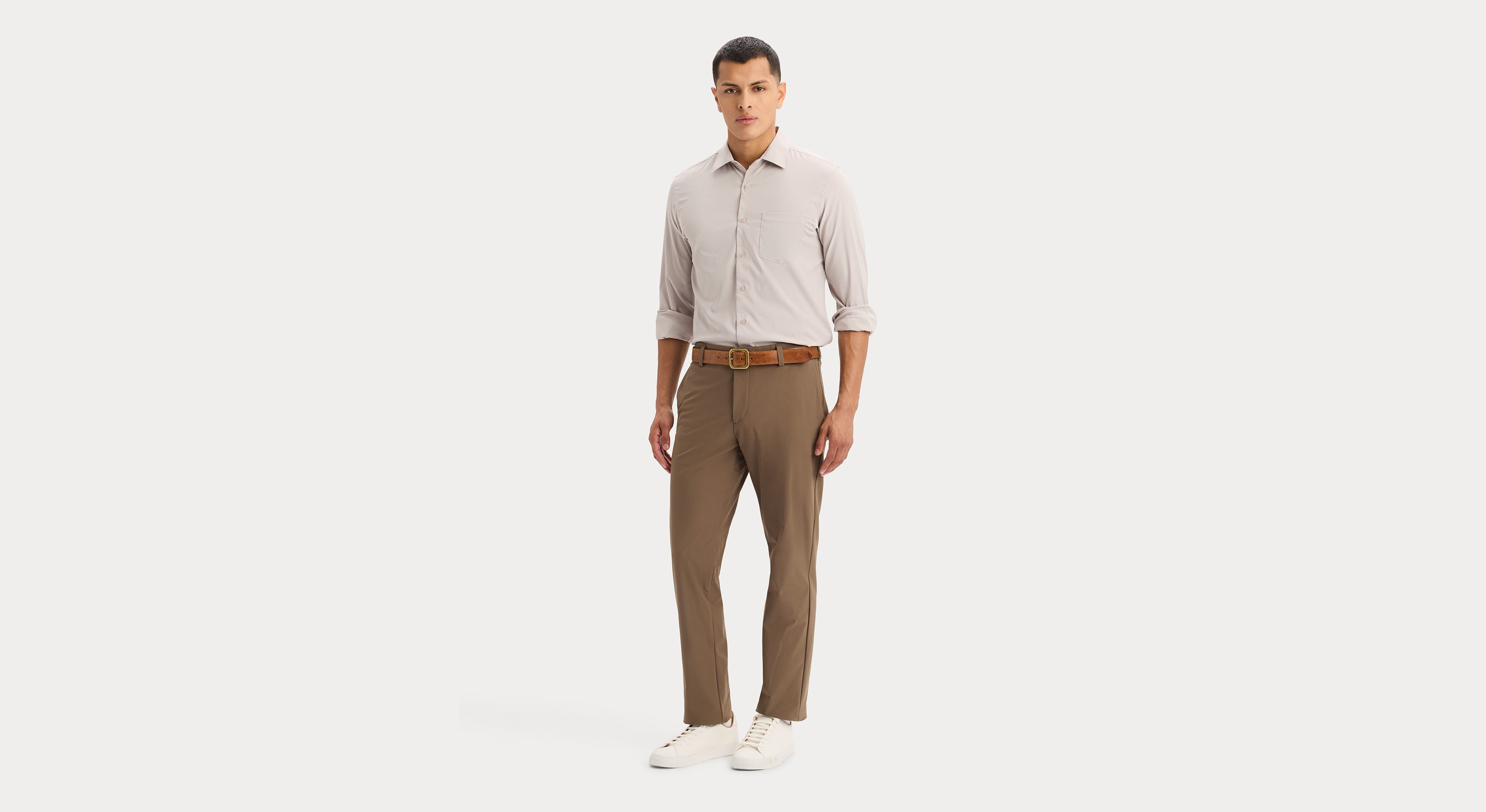 Dockers Go Shirt Chemise manches longues violet stretch
