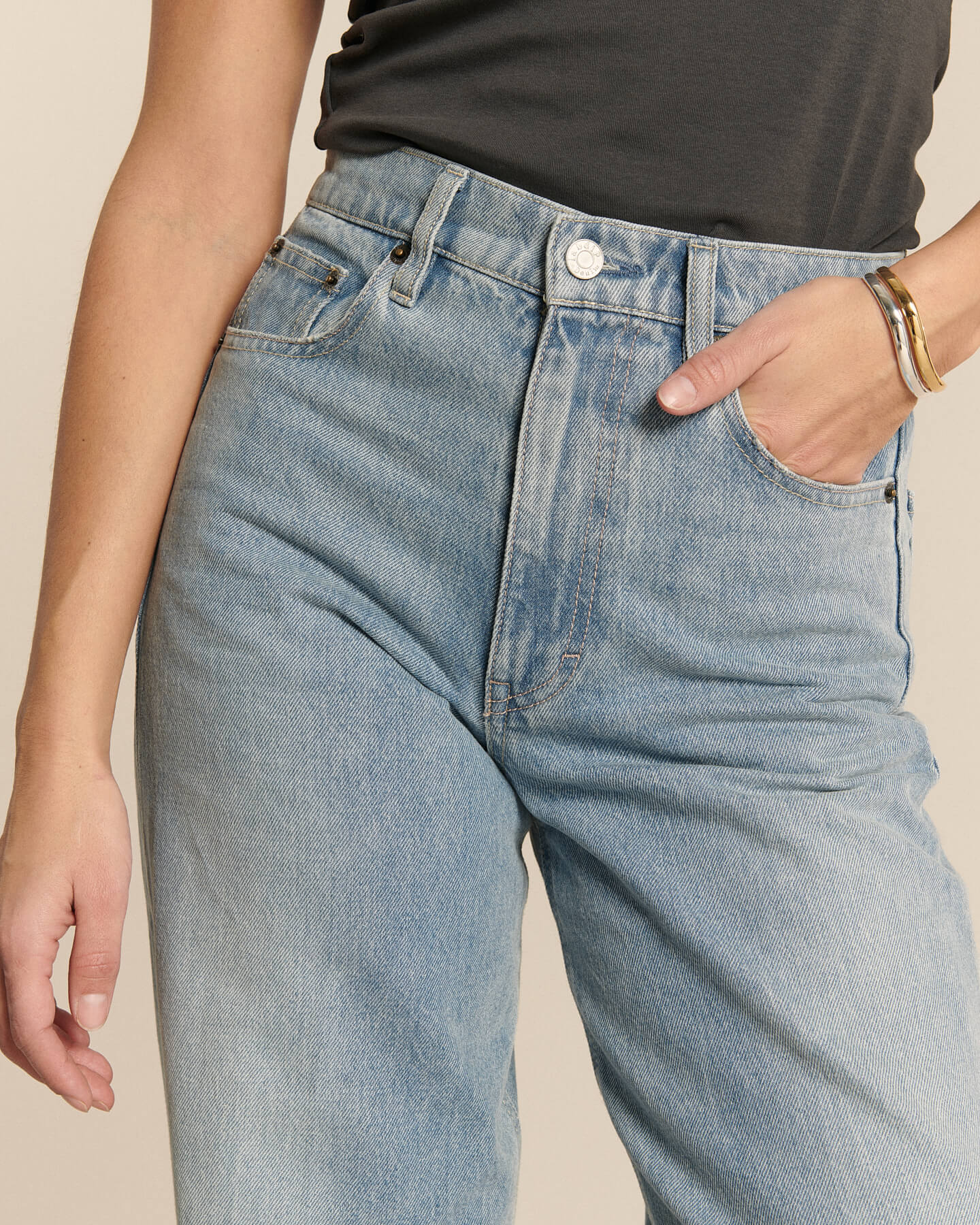 Labdip Sully Long Denim Stone Bleach IN 05 jean taille haute