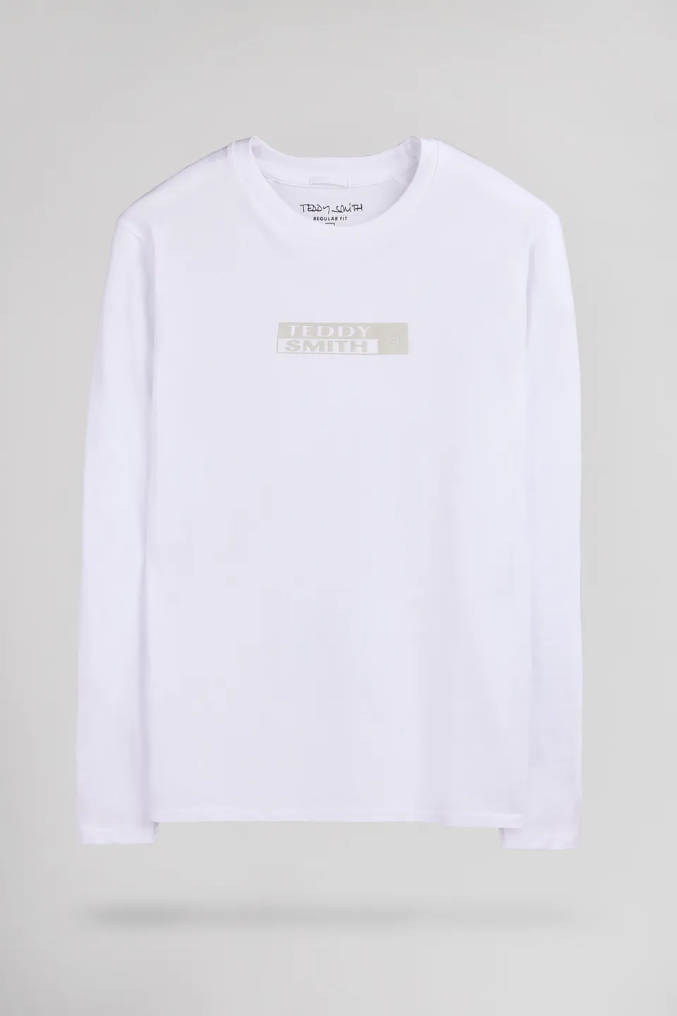 Teddy Smith T-John T-shirt manches longues blanc col rond