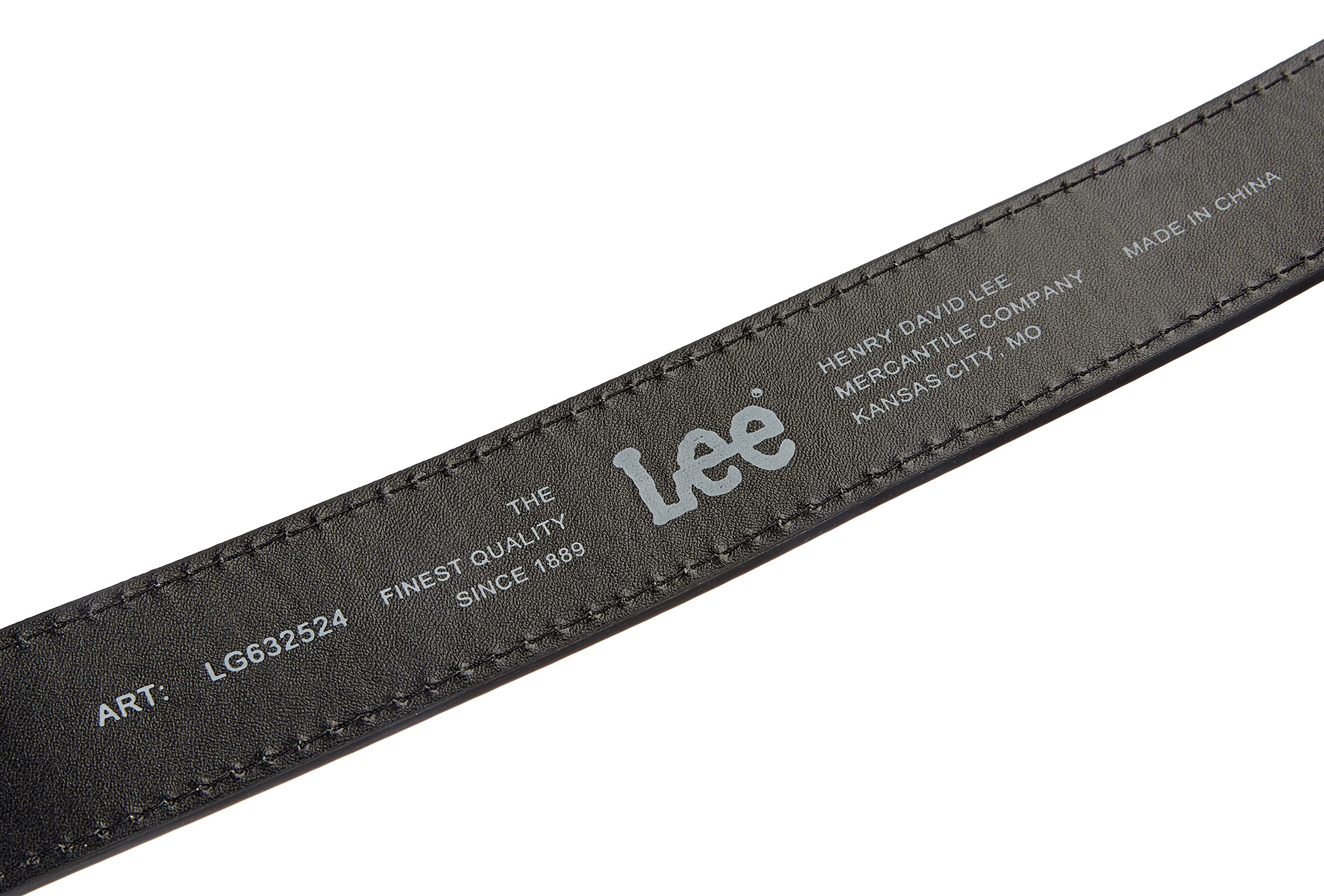 Lee Ceinture Homme 100% Cuir Marron Foncé