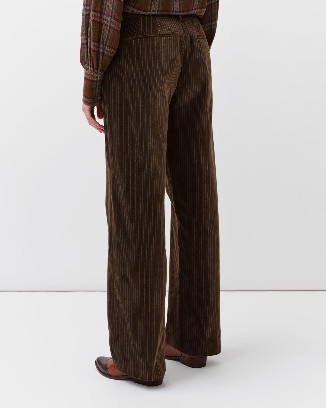 Diega Pimao pantalon marron à rayures