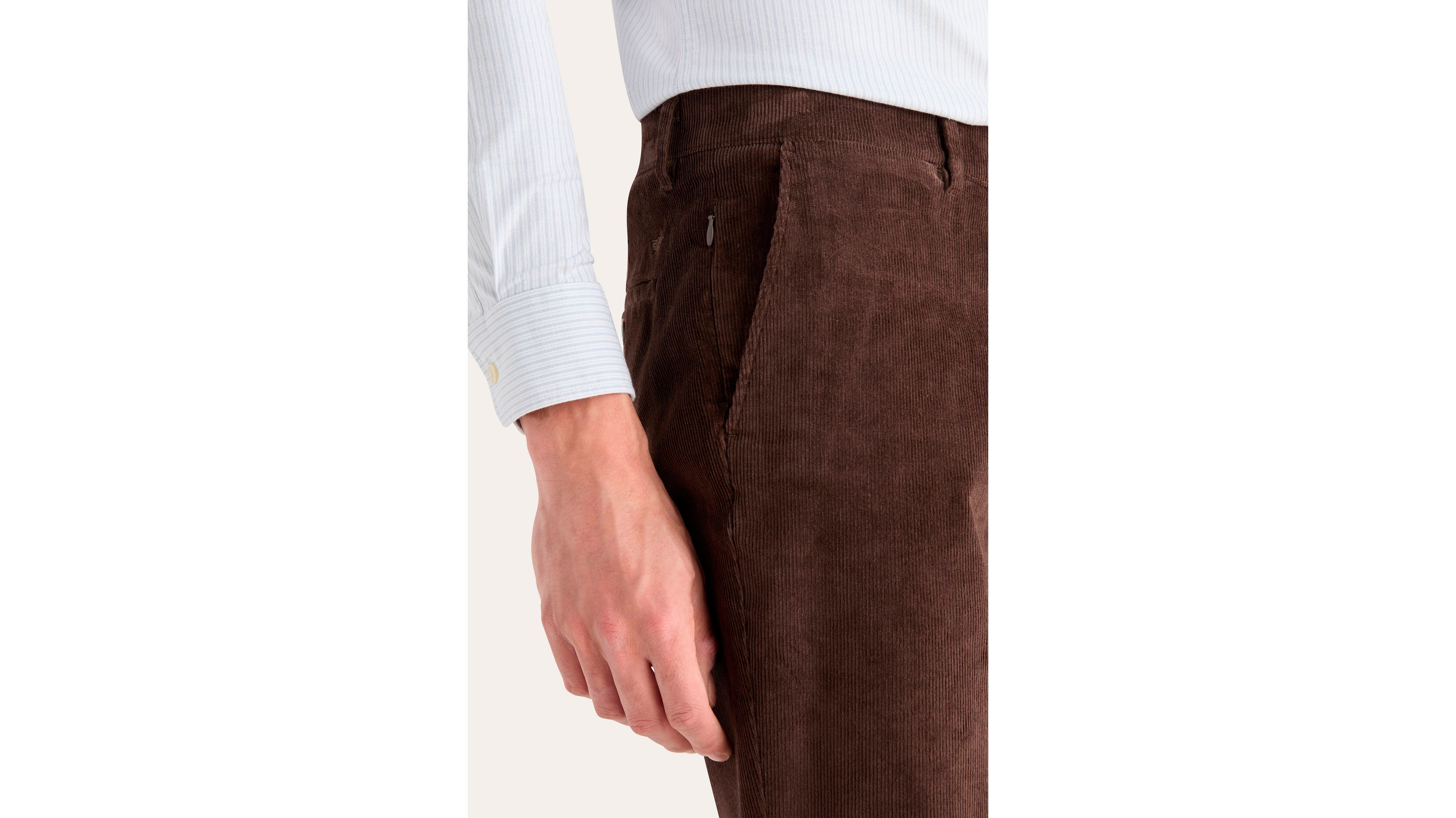 Dockers Crafted Khaki chino slim tapered marron stretch