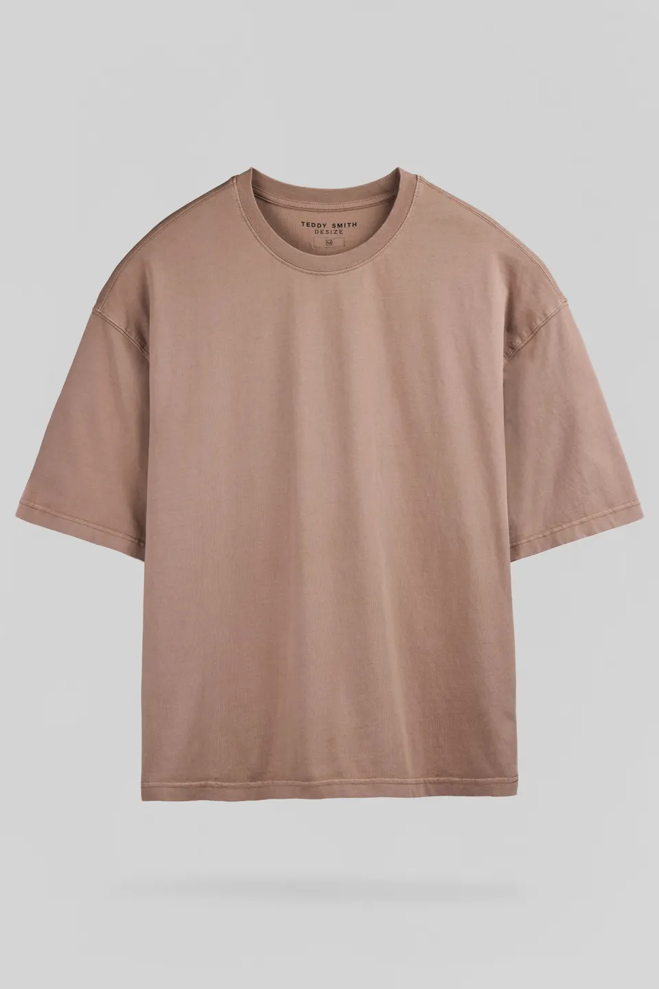 Teddy Smith T-Essential T-Shirt Oversize Rose Cendré Coton
