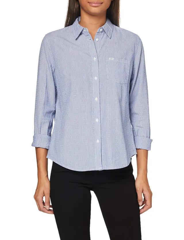 Lee Regular Chemise femme bleu frost coton