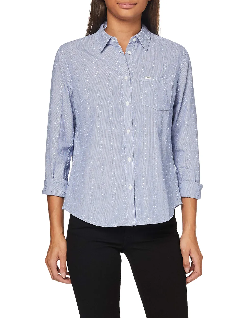 Lee Regular Chemise femme bleu frost coton
