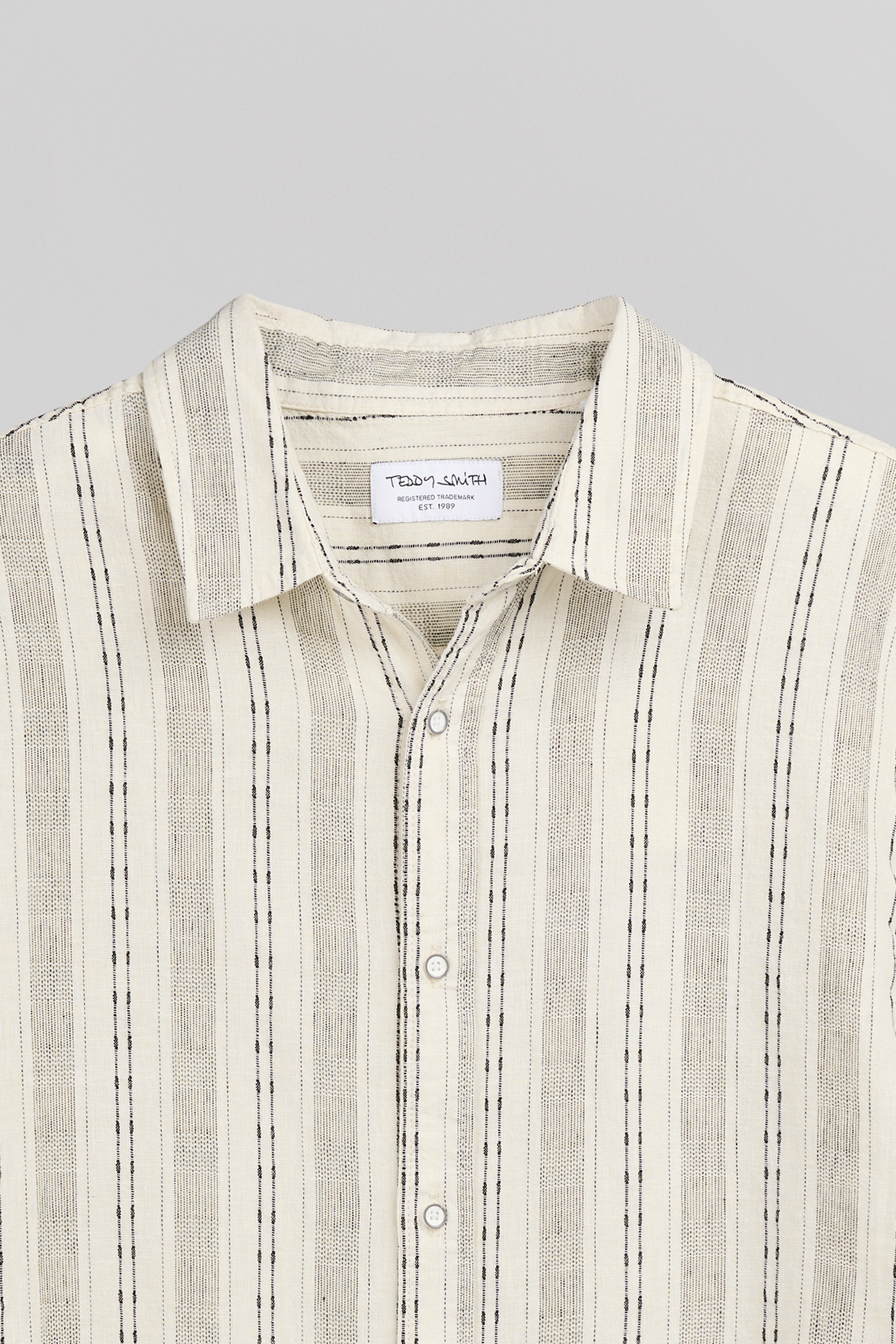Teddy Smith C-Pietro chemise beige clair lin coton