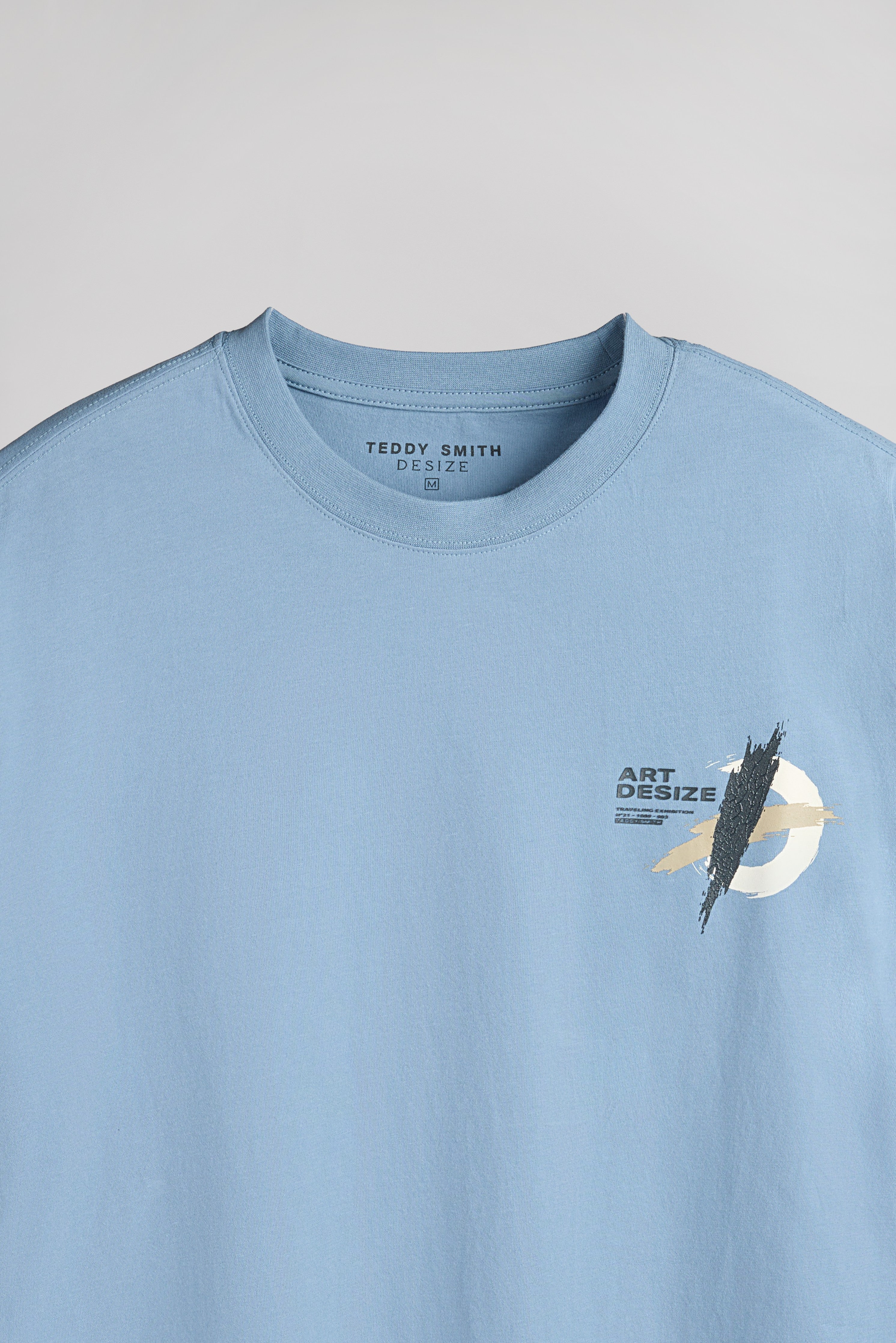 Teddy Smith T-Stock t-shirt ample bleu gris coton