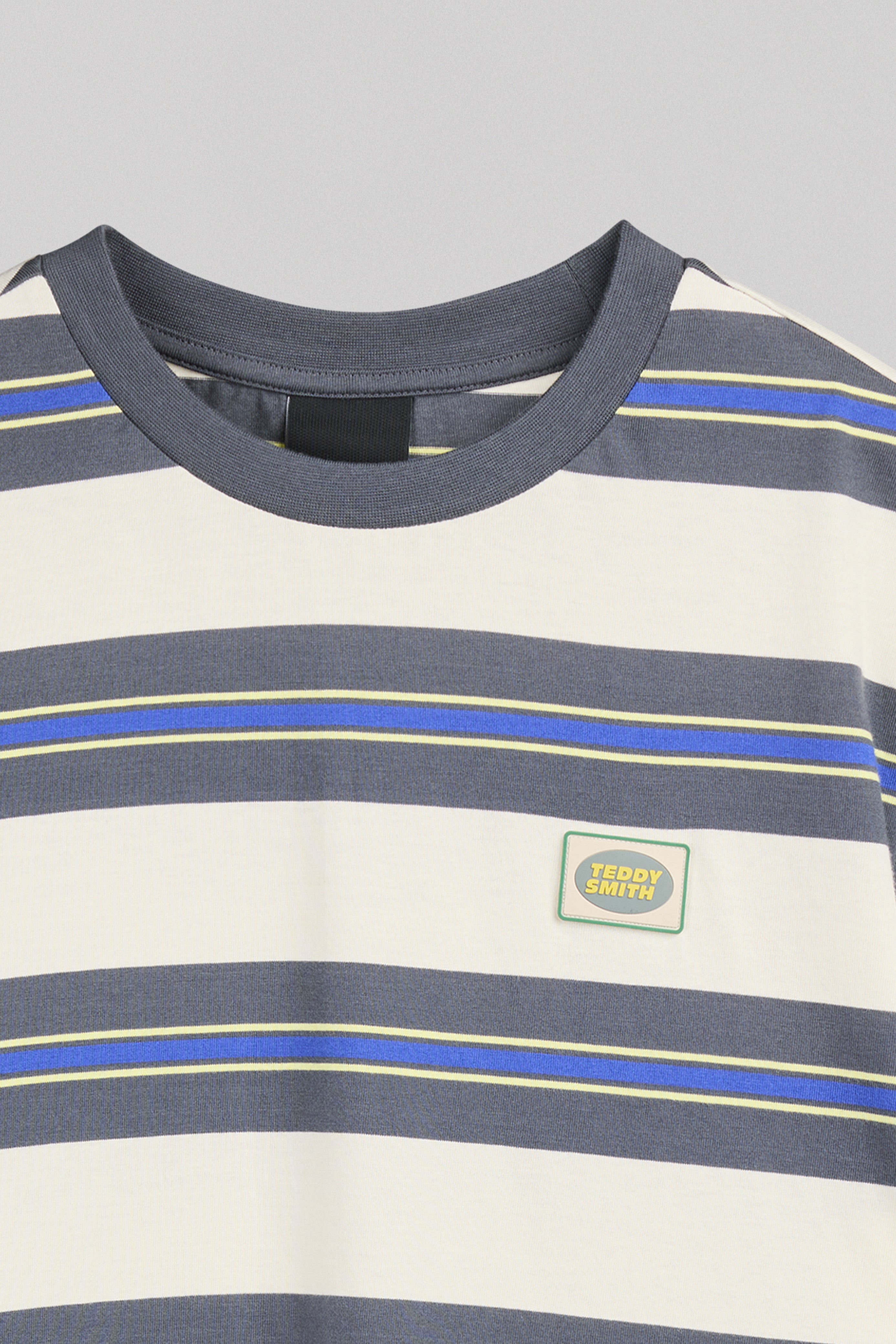 Teddy Smith T-Artuso MC t-shirt homme gris météore rayé