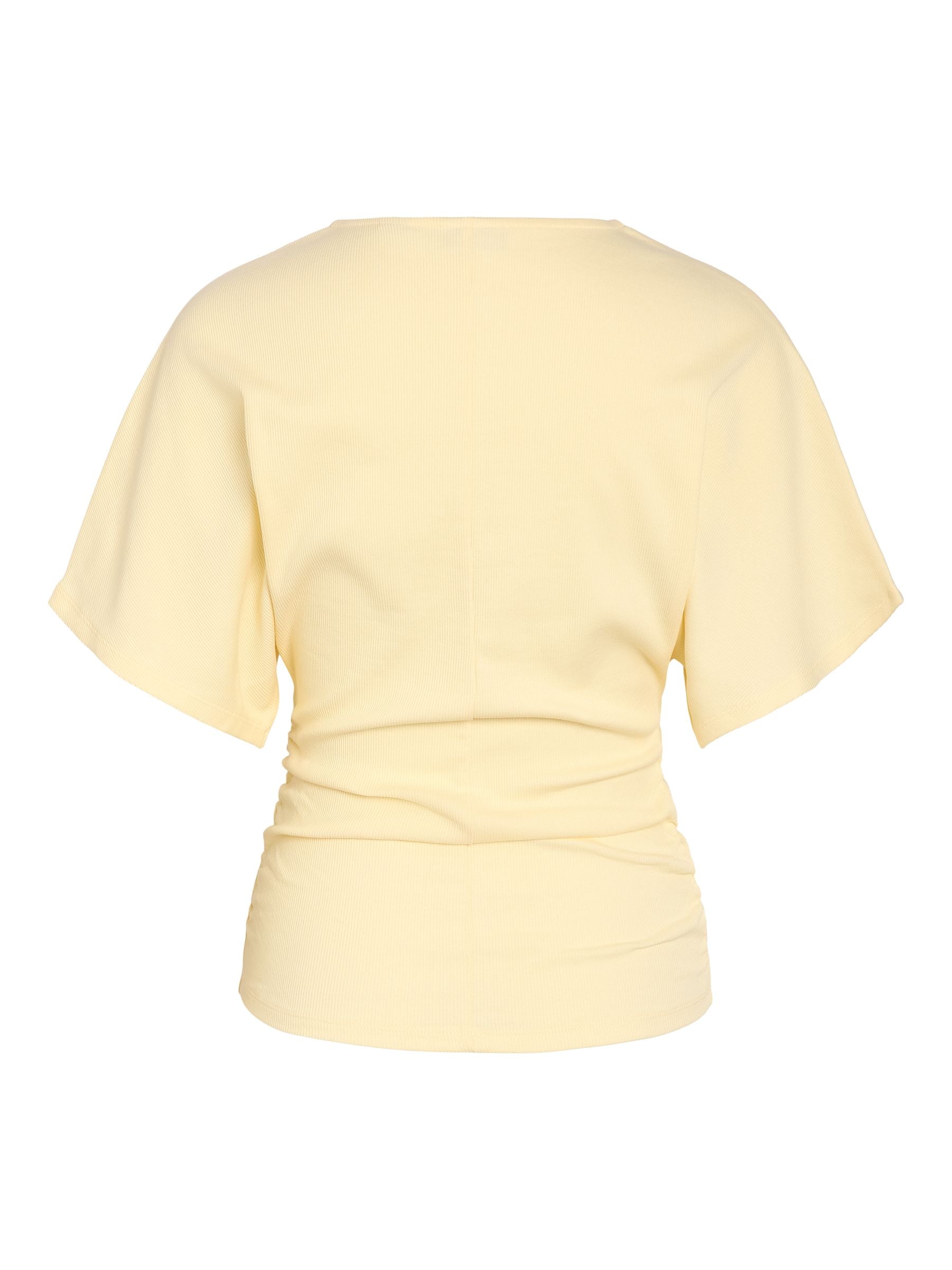 Noisy May Abbi t-shirt coton bio froncé manches courtes