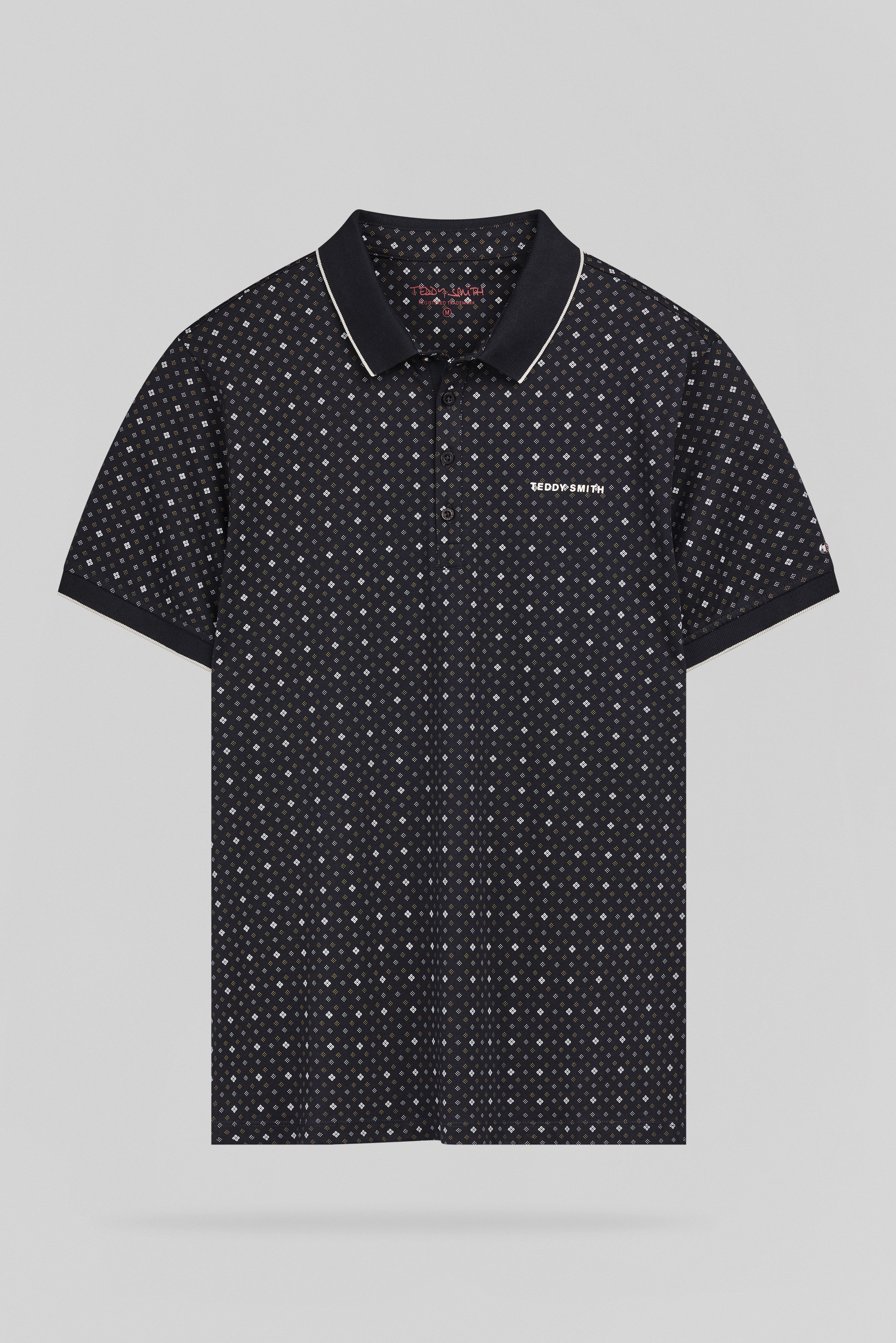 TEDDY SMITH PASY 2 polo homme dark navy micro-motif coton