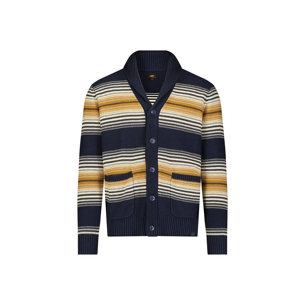 Lee Frontier Cardigan pull homme bleu marine M coupe regular