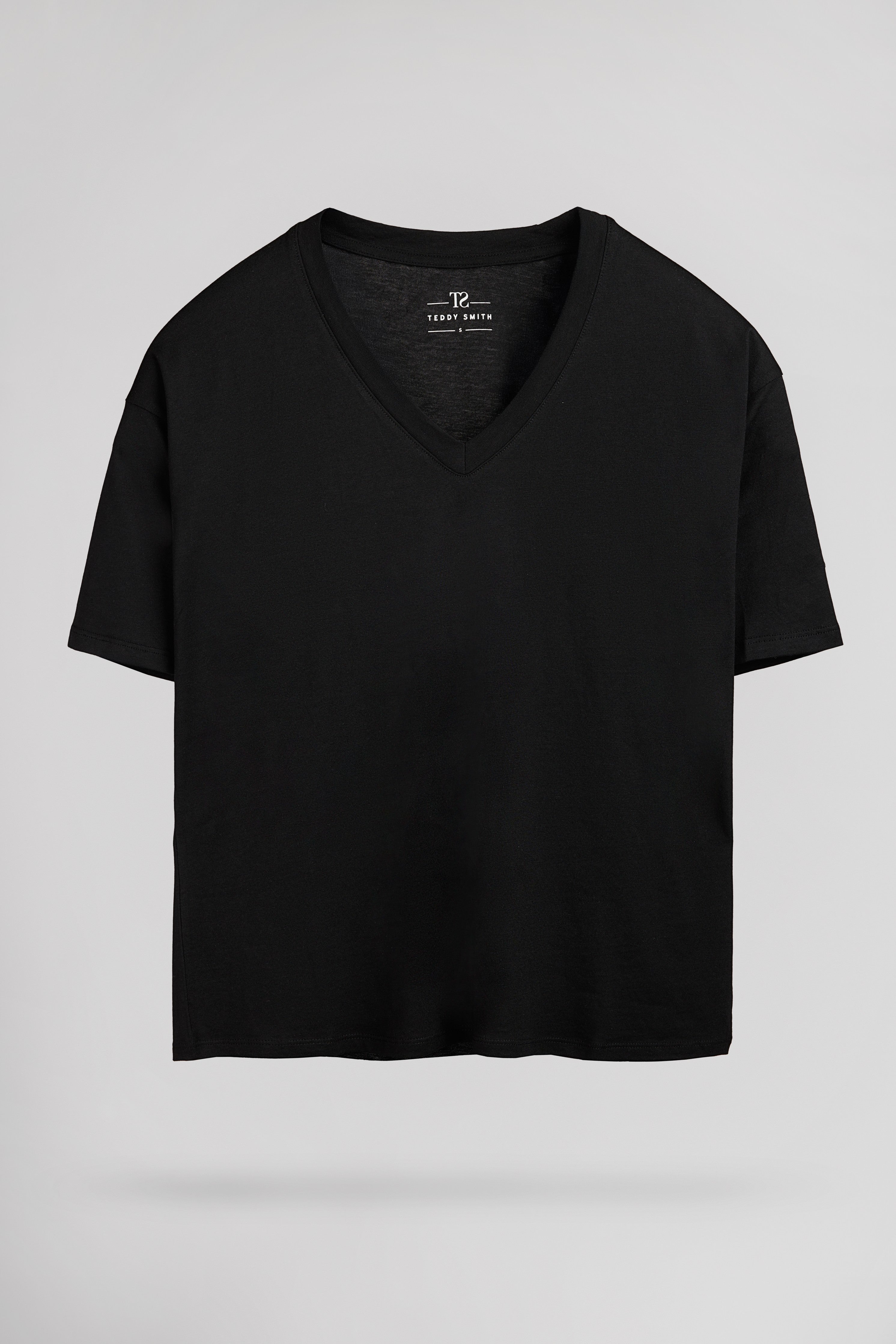 Teddy Smith T-Perle t-shirt col V noir femme