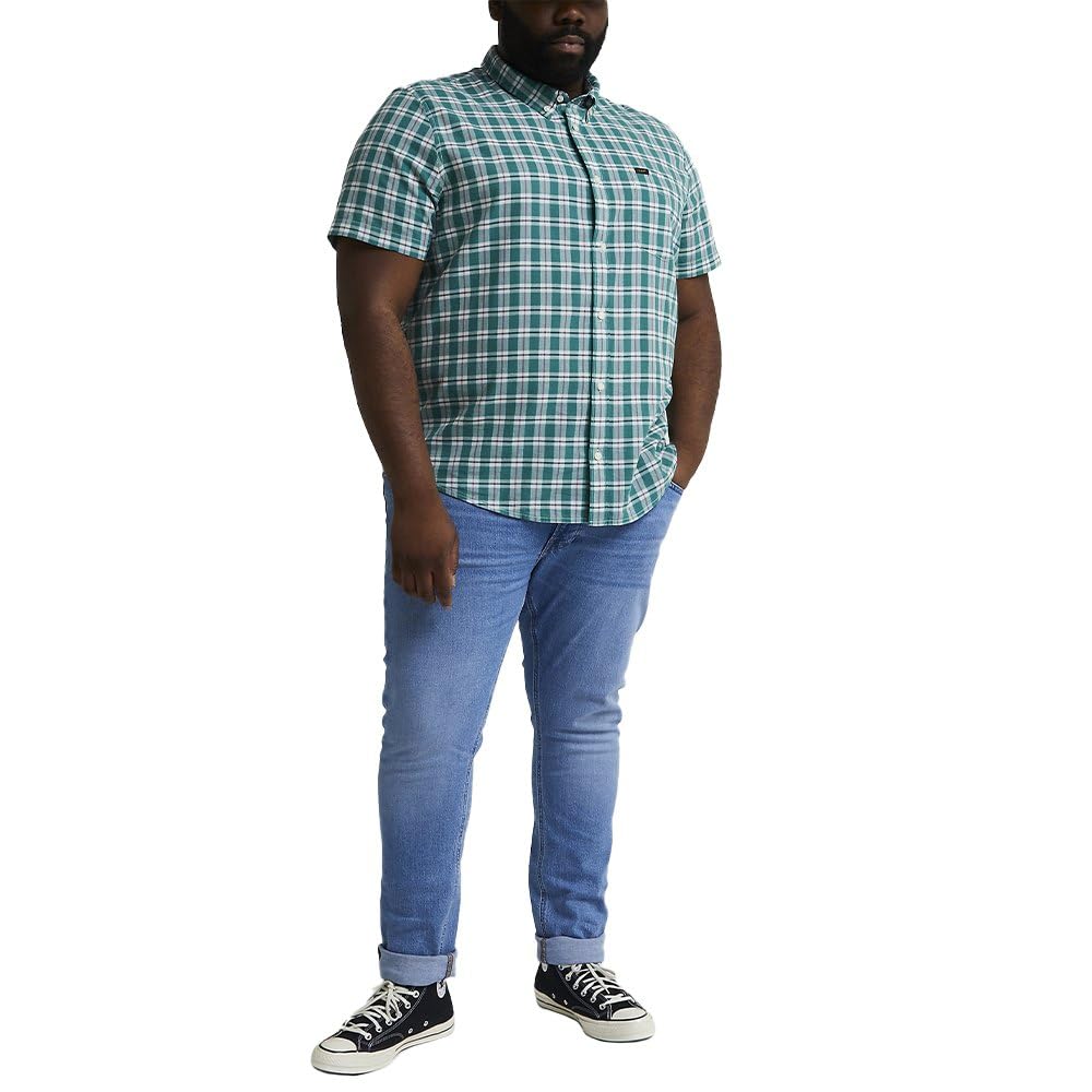 Lee Button Down t-shirt homme Monaco bleu marine
