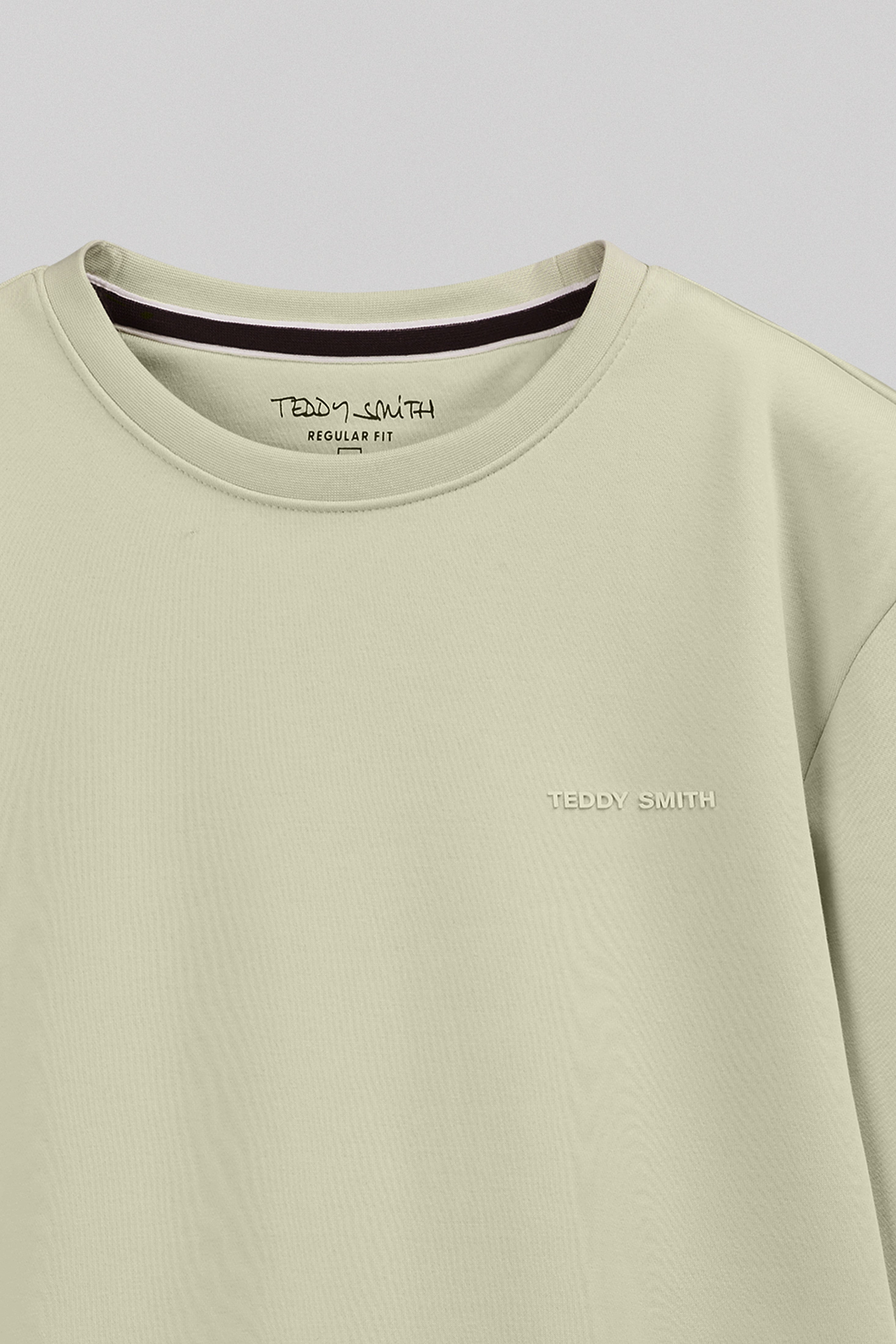 Teddy Smith S-Nark RC sweat col rond vert sauge