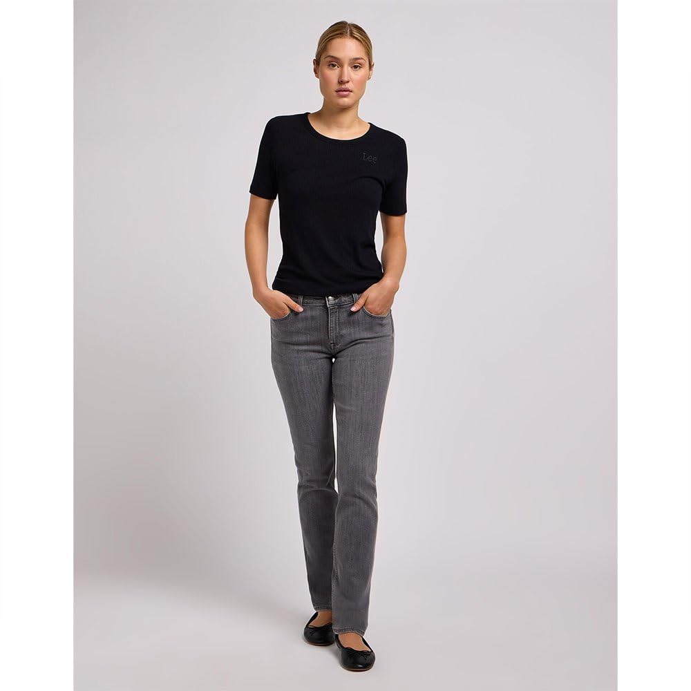 Lee t-shirt femme manches coudes coton Sugar Lilas