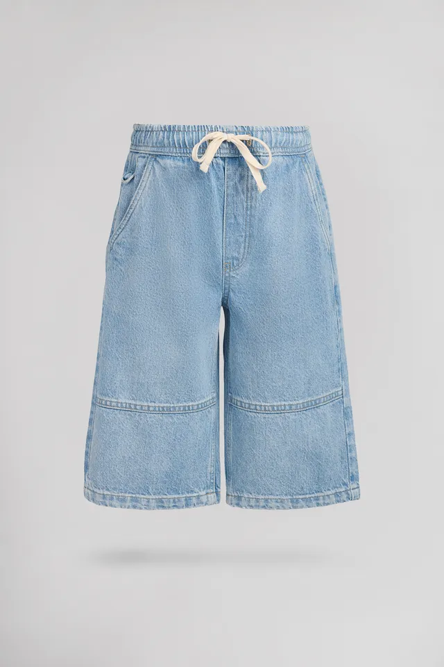 Teddy Smith S-Car Baggy SH JR short denim indigo clair garçon