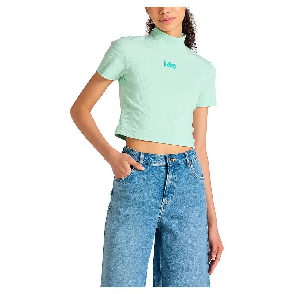 Lee Rib Shrunken t-shirt écru côtelé femme