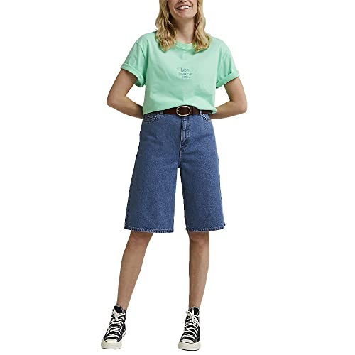 Lee bermuda jean femme indigo clair taille 25W