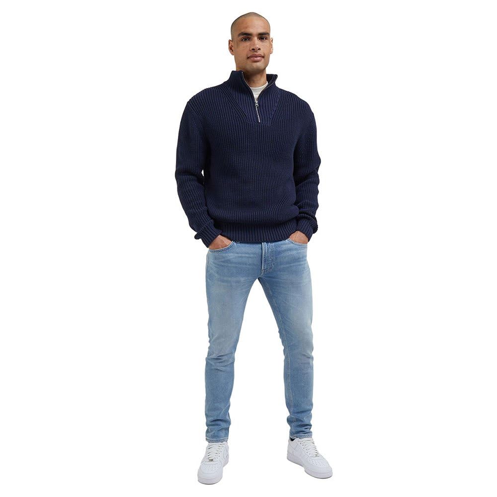 Lee Half Zip pull tricot homme noir taille L