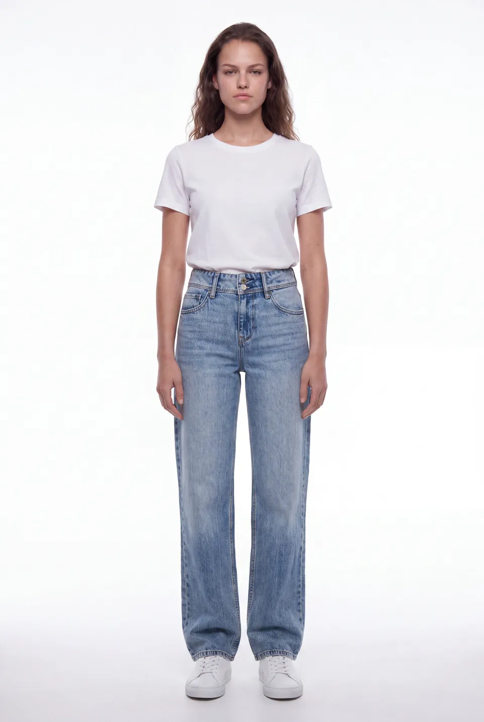 Teddy Smith P-Gladys Low jean loose indigo clair femme