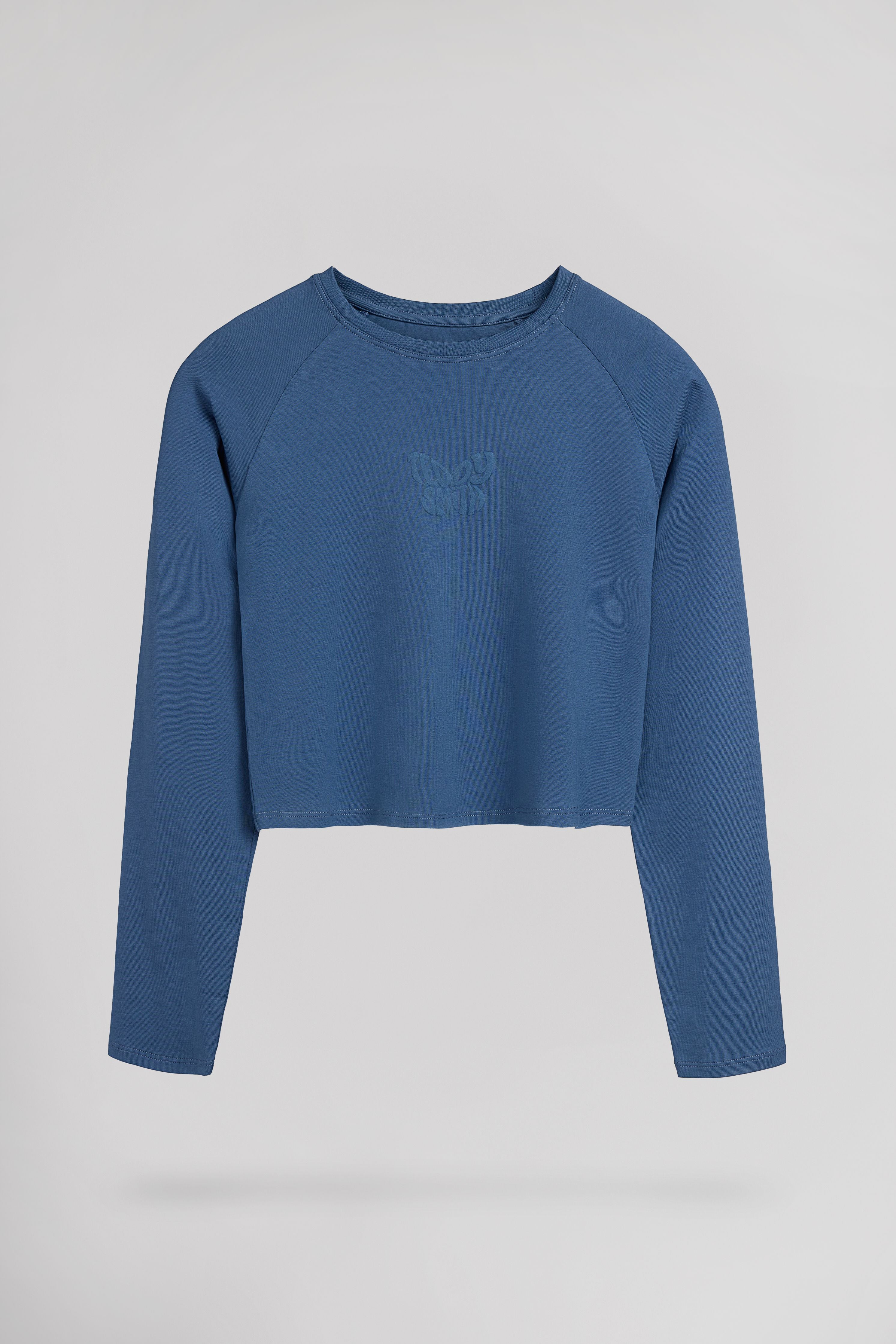 Teddy Smith T-Ody ML JR t-shirt indigo fille manches longues