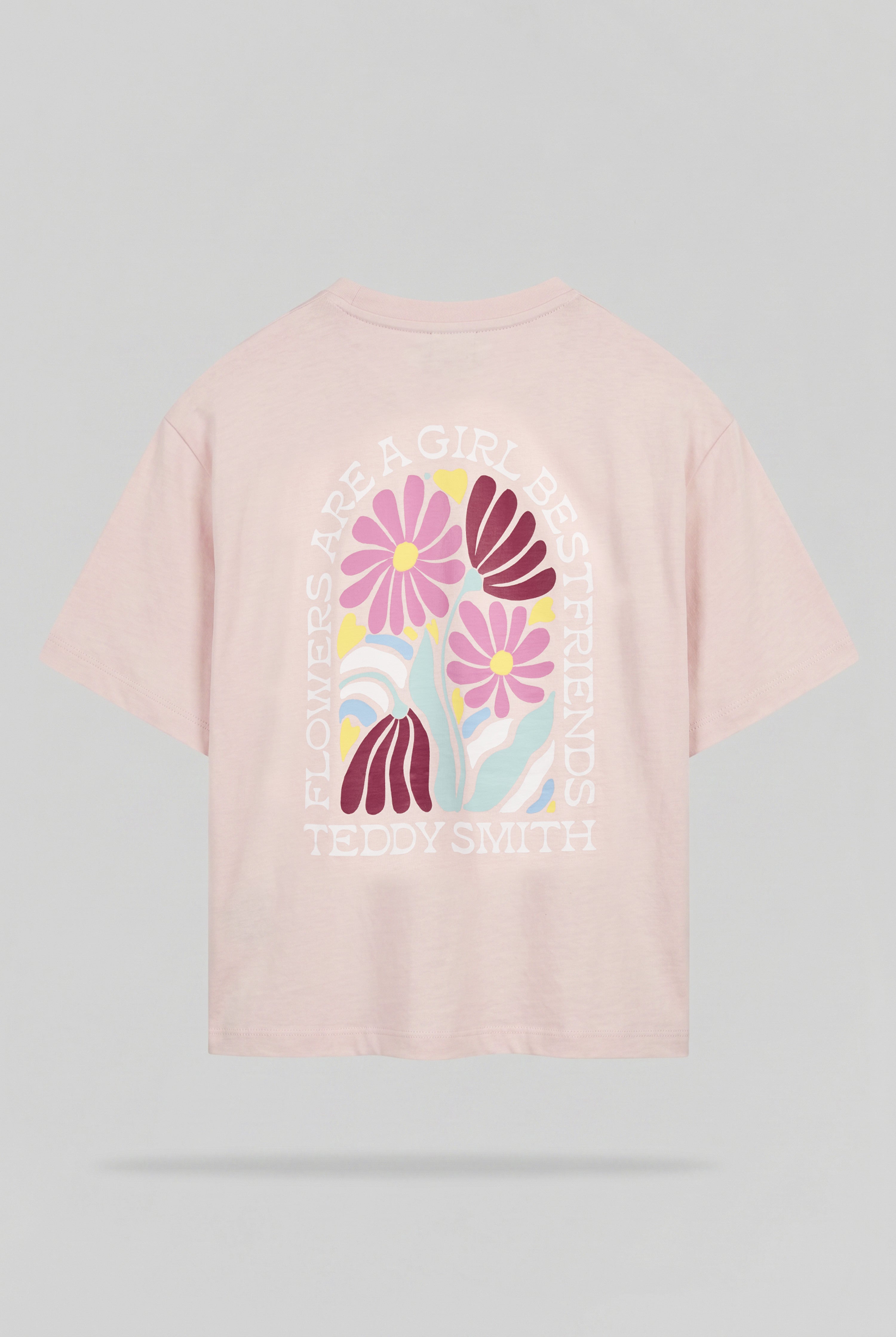 Teddy Smith T-Flowa MC t-shirt femme rose quartz