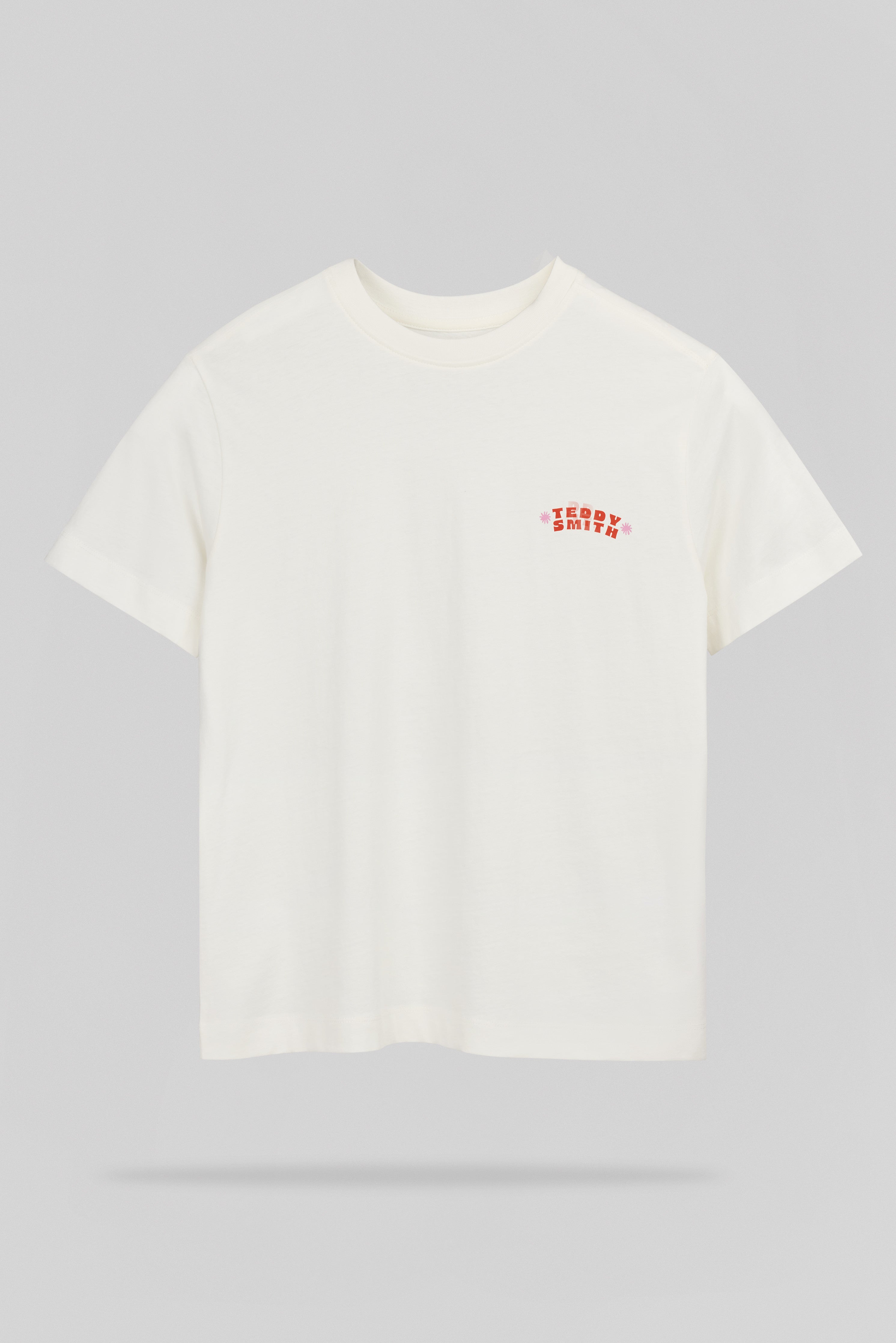Teddy Smith T-Bird MC Jr t-shirt fille blanc coton