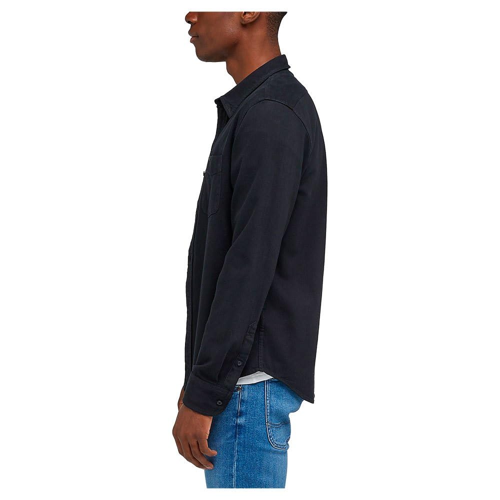 Lee Button Down chemise homme noir coton