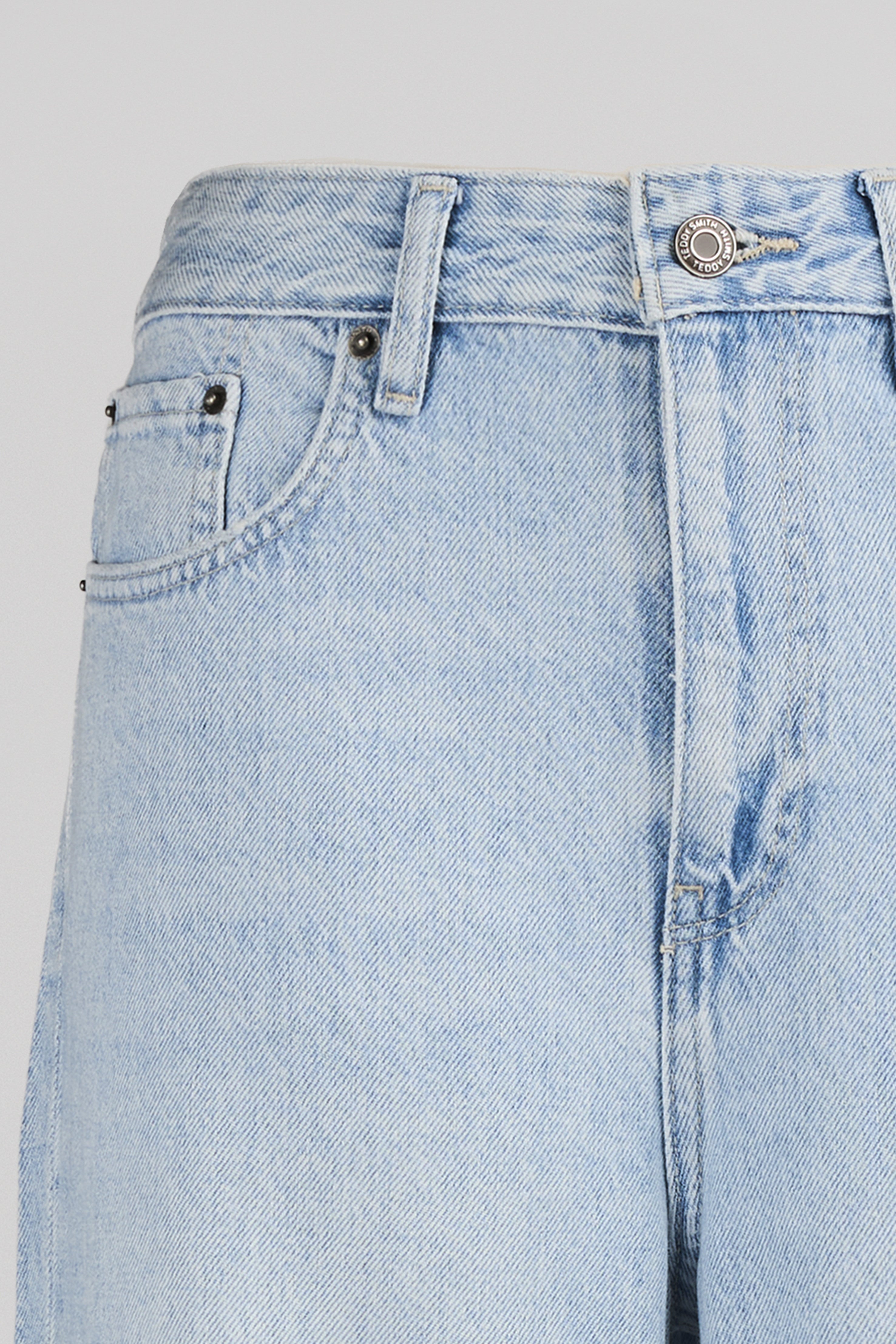 Teddy Smith P-Electra Bleached jean droit femme taille haute