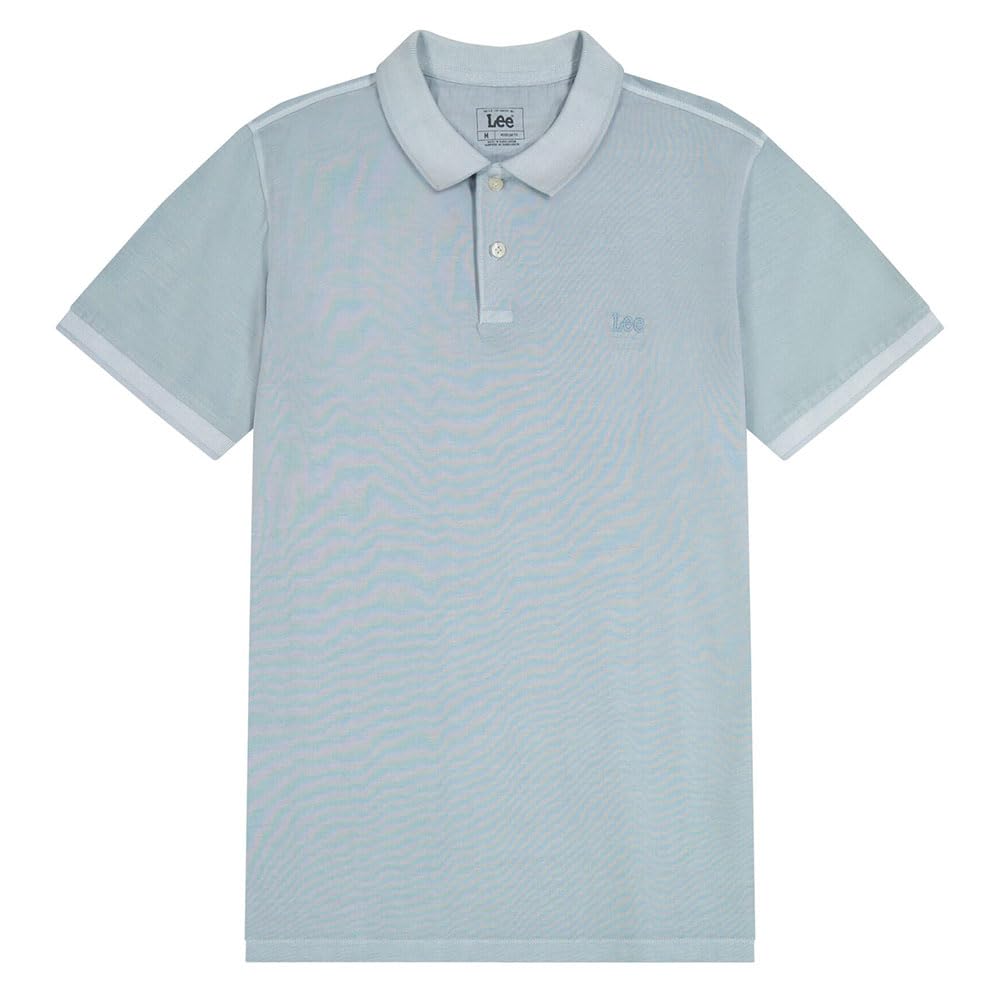 Lee Garment Dye Polo homme Gris Béton coton