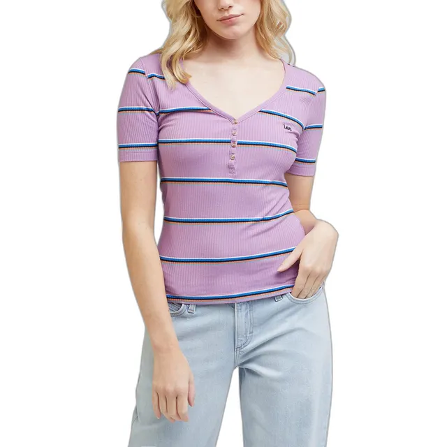 Lee Henley t-shirt femme multicolore taille S