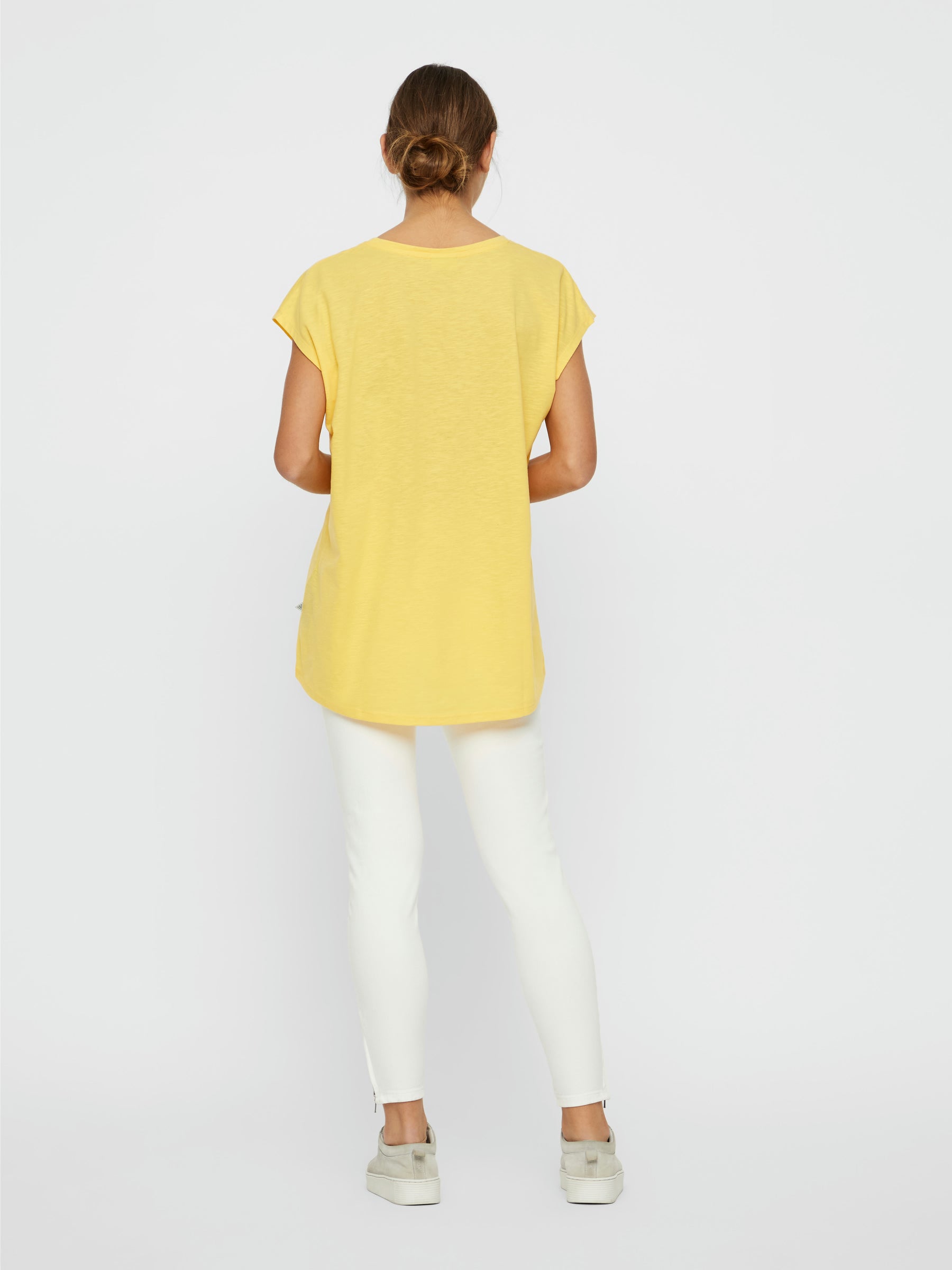 Noisy May t-shirt oversize col rond ourlet arrondi
