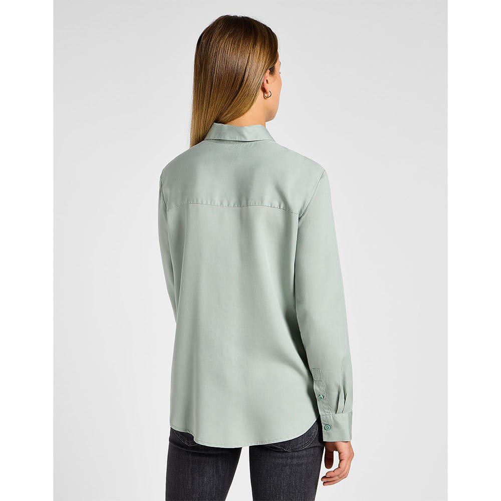Lee Pocketless Shirt t-shirt femme vert Pond coton
