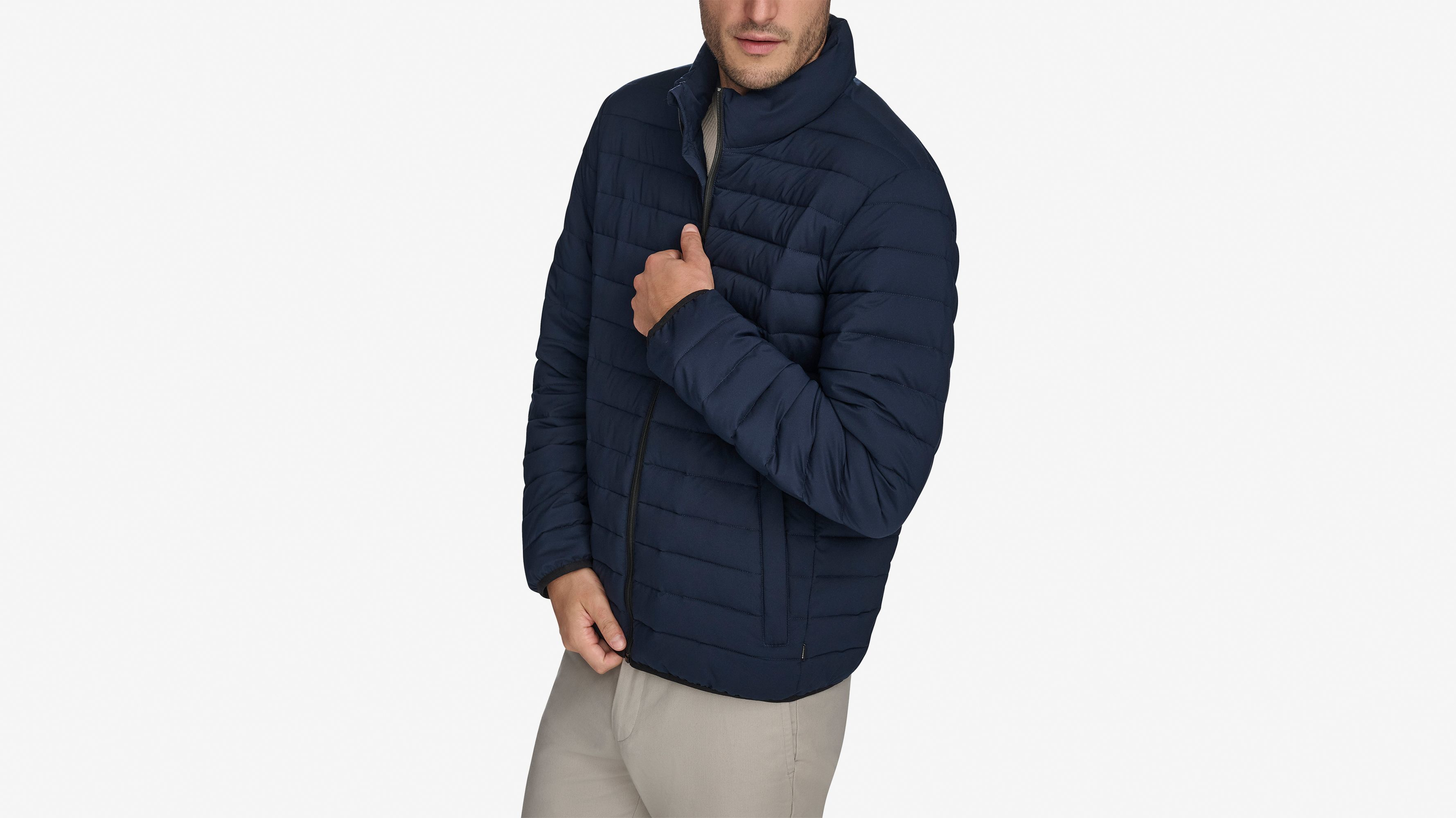 Dockers Packable veste légère bleu marine stretch