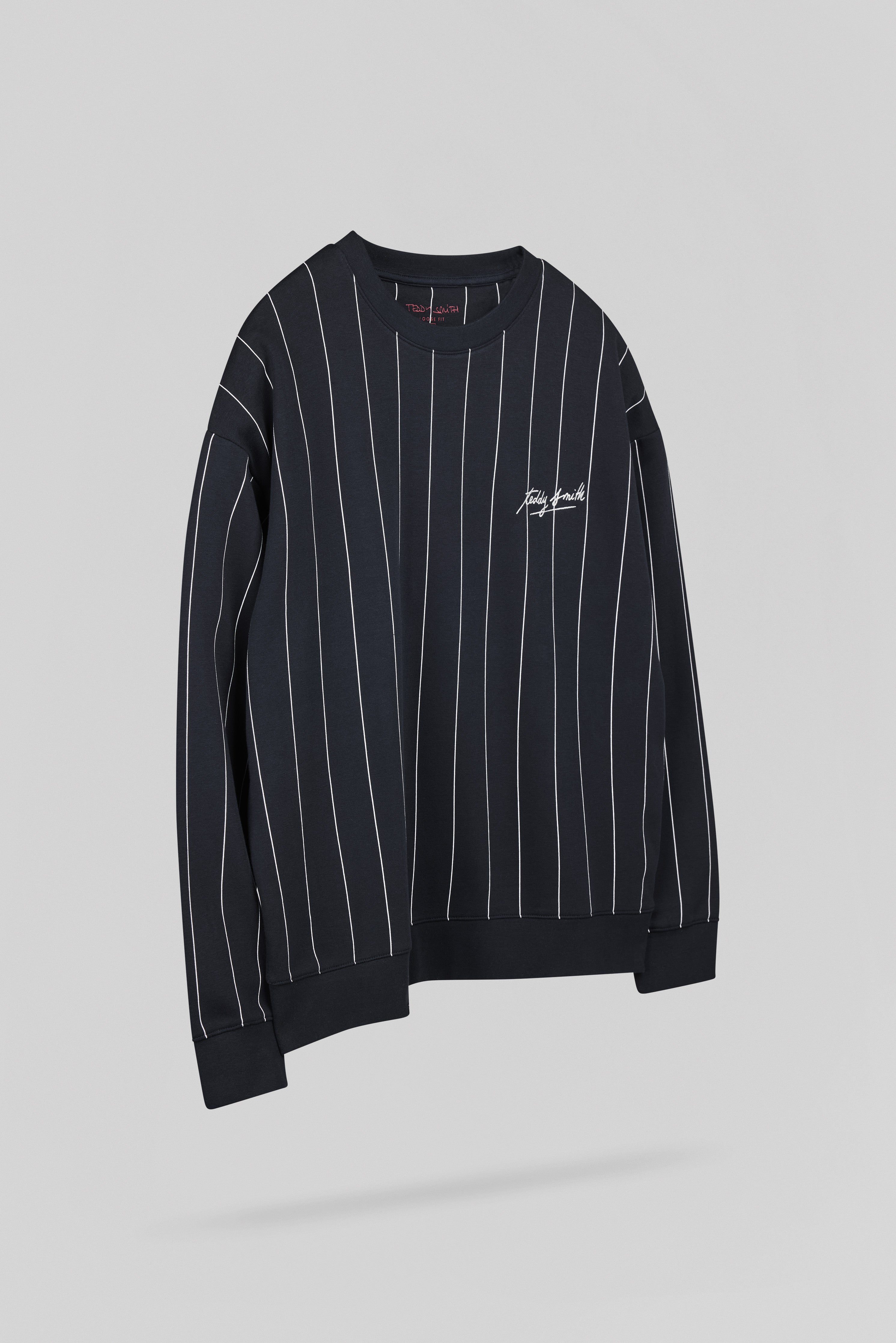Teddy Smith S-April RC sweat rayé dark navy