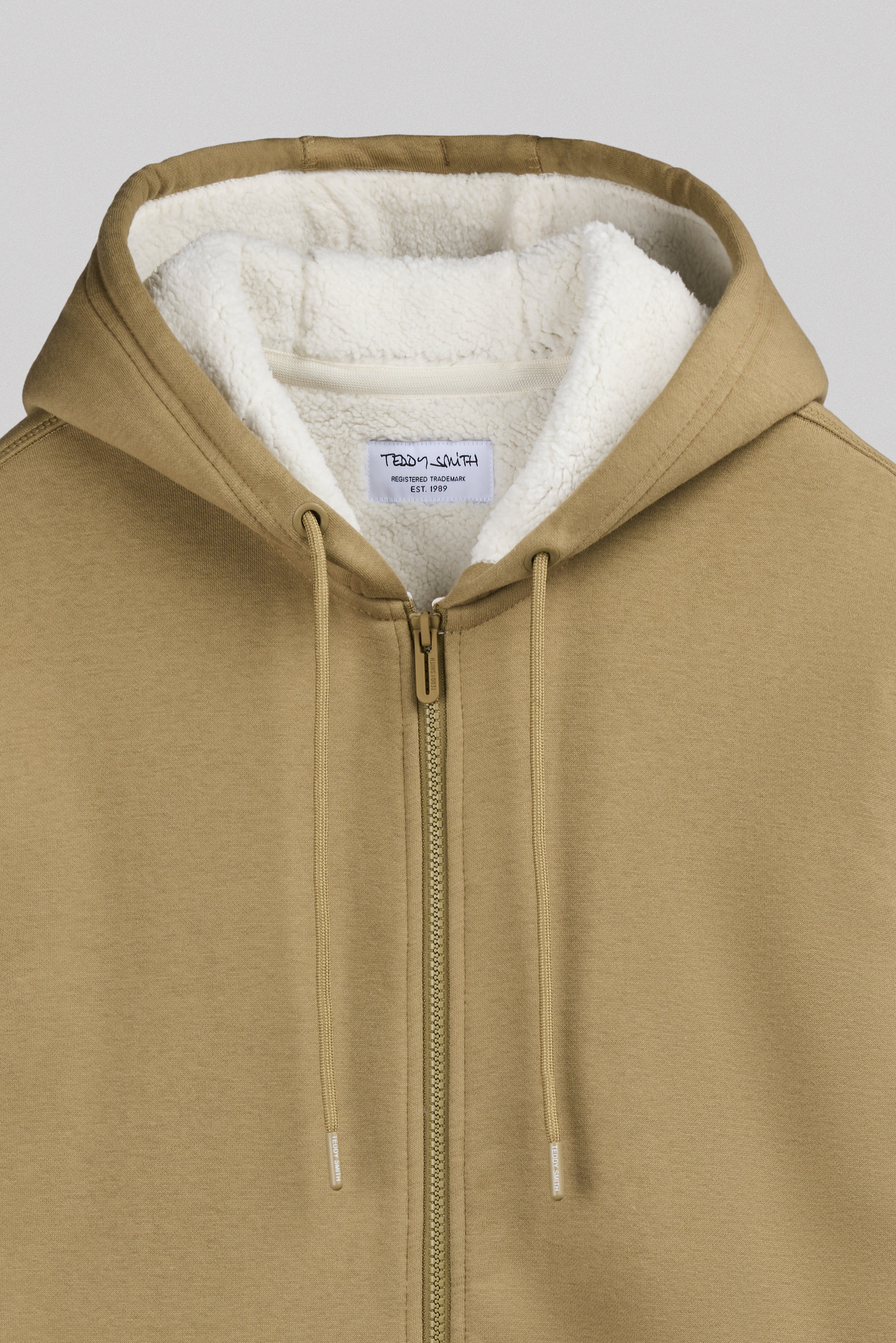 Teddy Smith G-Ony Hoody Zip gilet sherpa beige