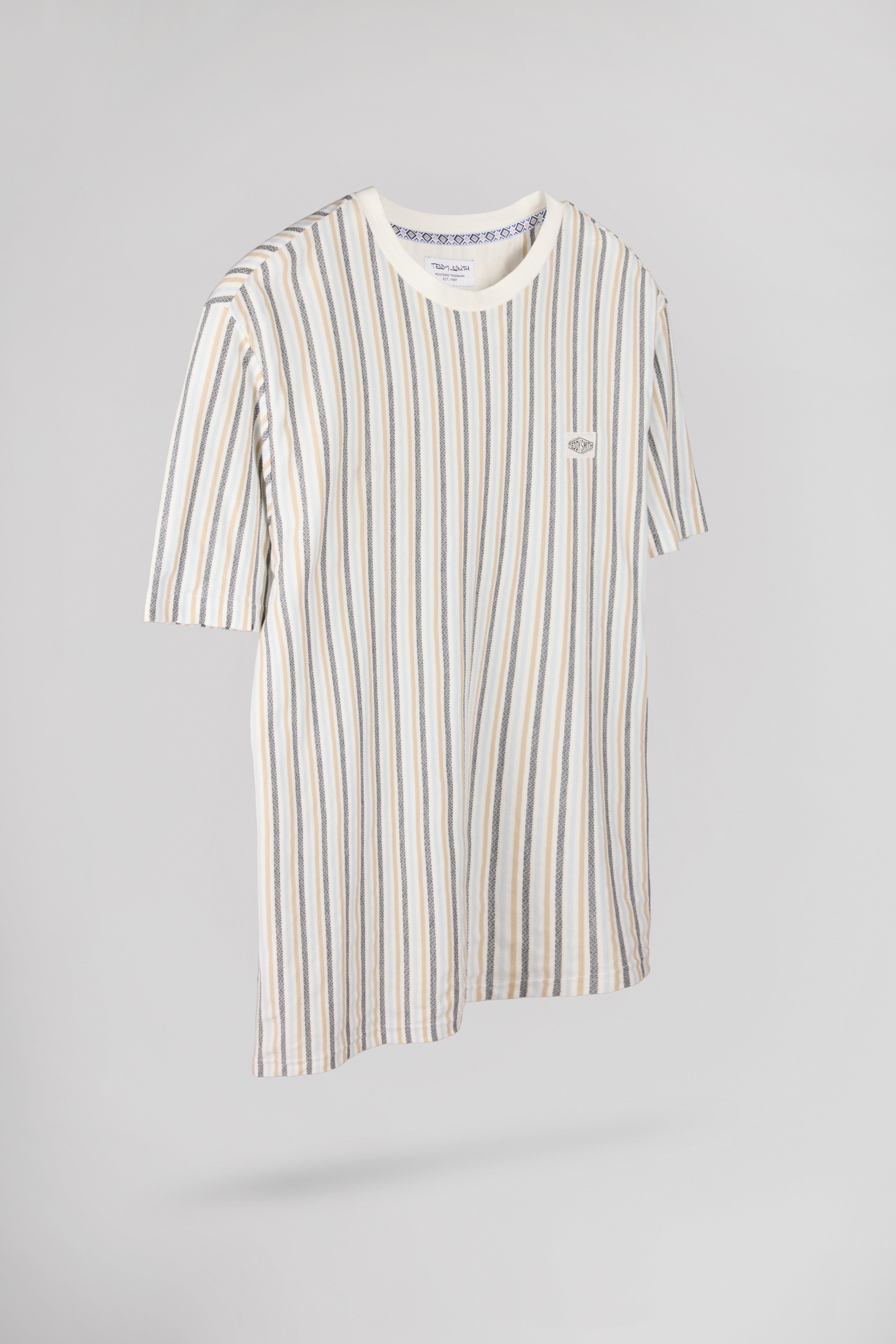 Teddy Smith T-Jacko MC t-shirt homme blanc rayé ample