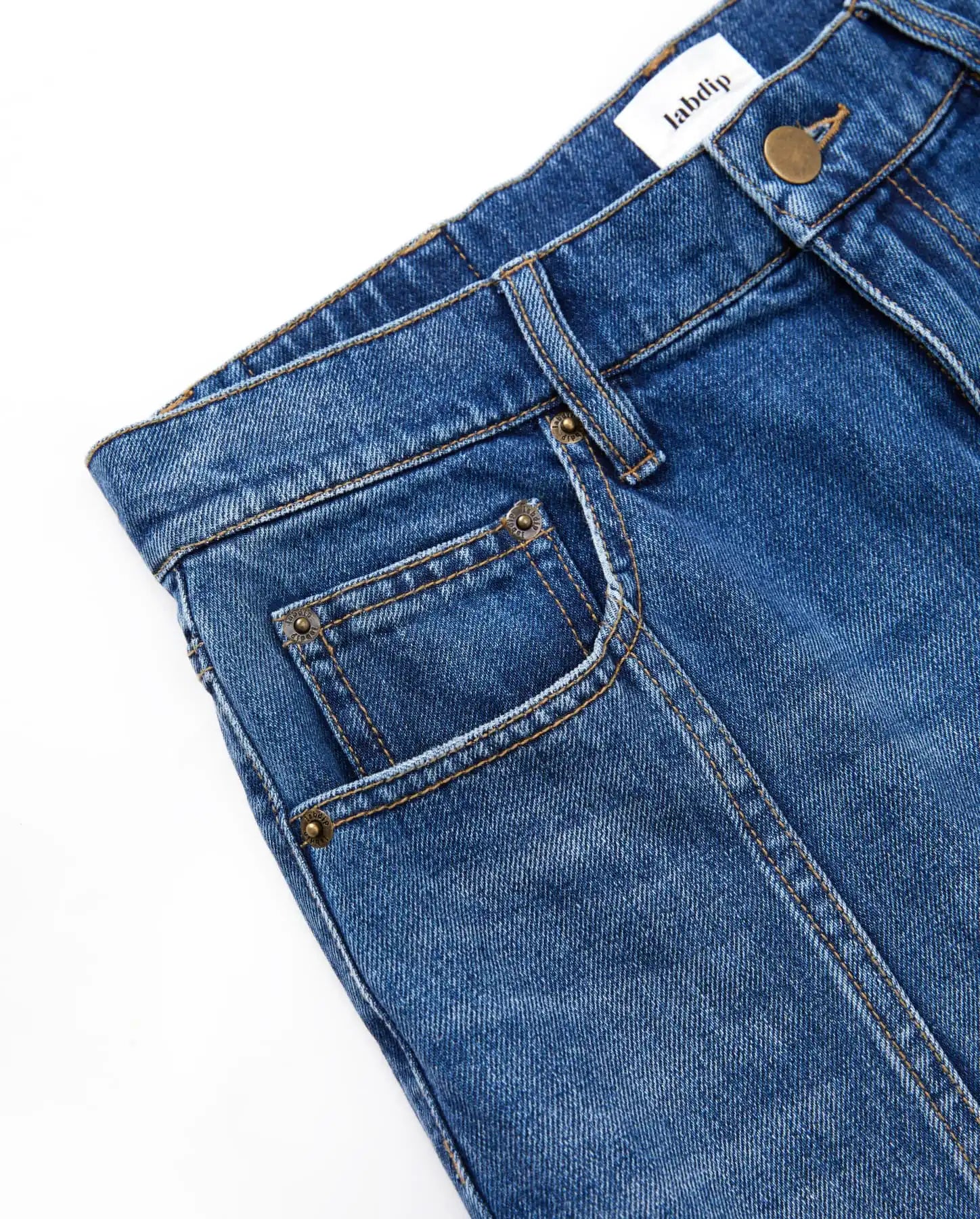 Labdip Walas Old Mill jean baggy 100% coton bleu indigo