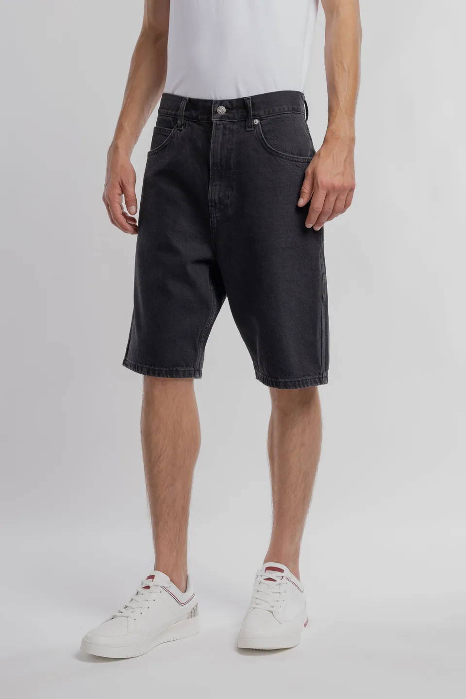 Teddy Smith S-Axel SH short jean noir usé ample