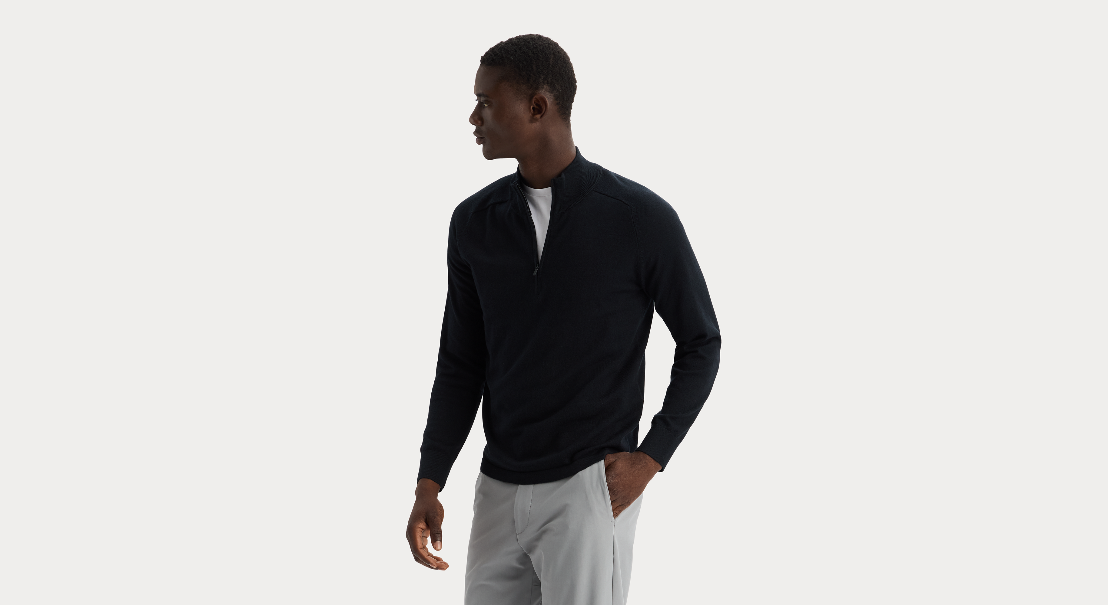 Dockers Go Half-Zip Sweat Homme Noir Thermorégulant