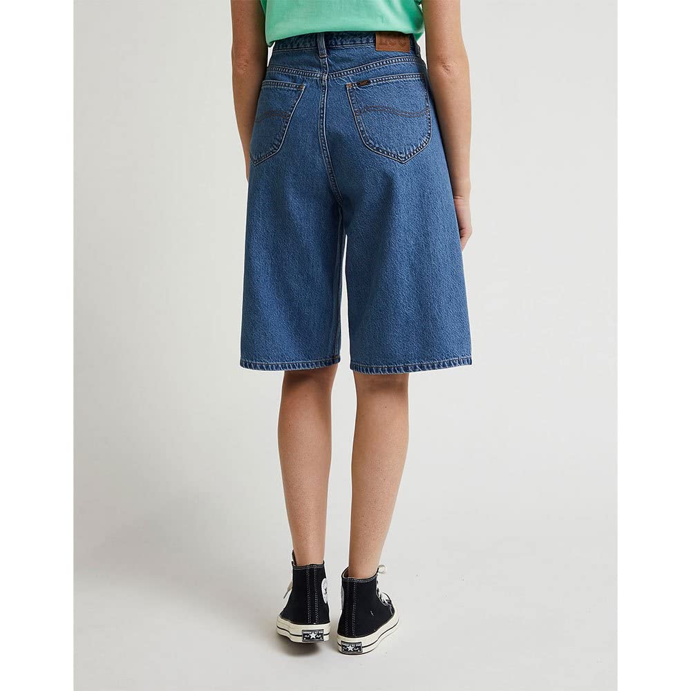 Lee bermuda jean femme indigo clair taille 25W