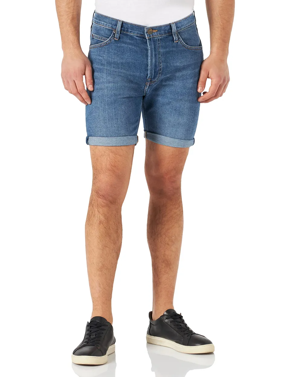 Lee short homme vert militaire coton