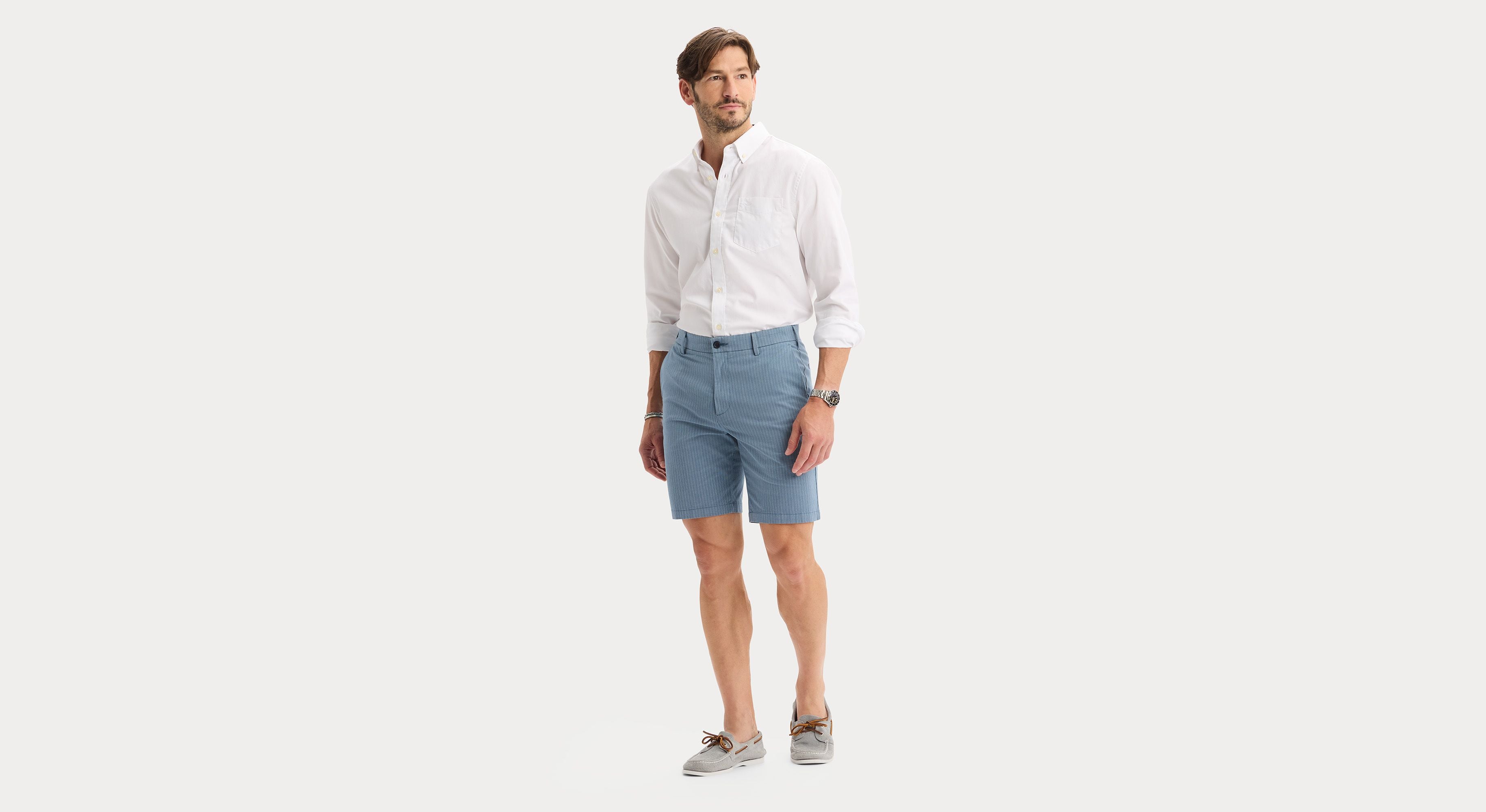 Dockers Supreme Flex Short Chino Moderne Bleu Stretch