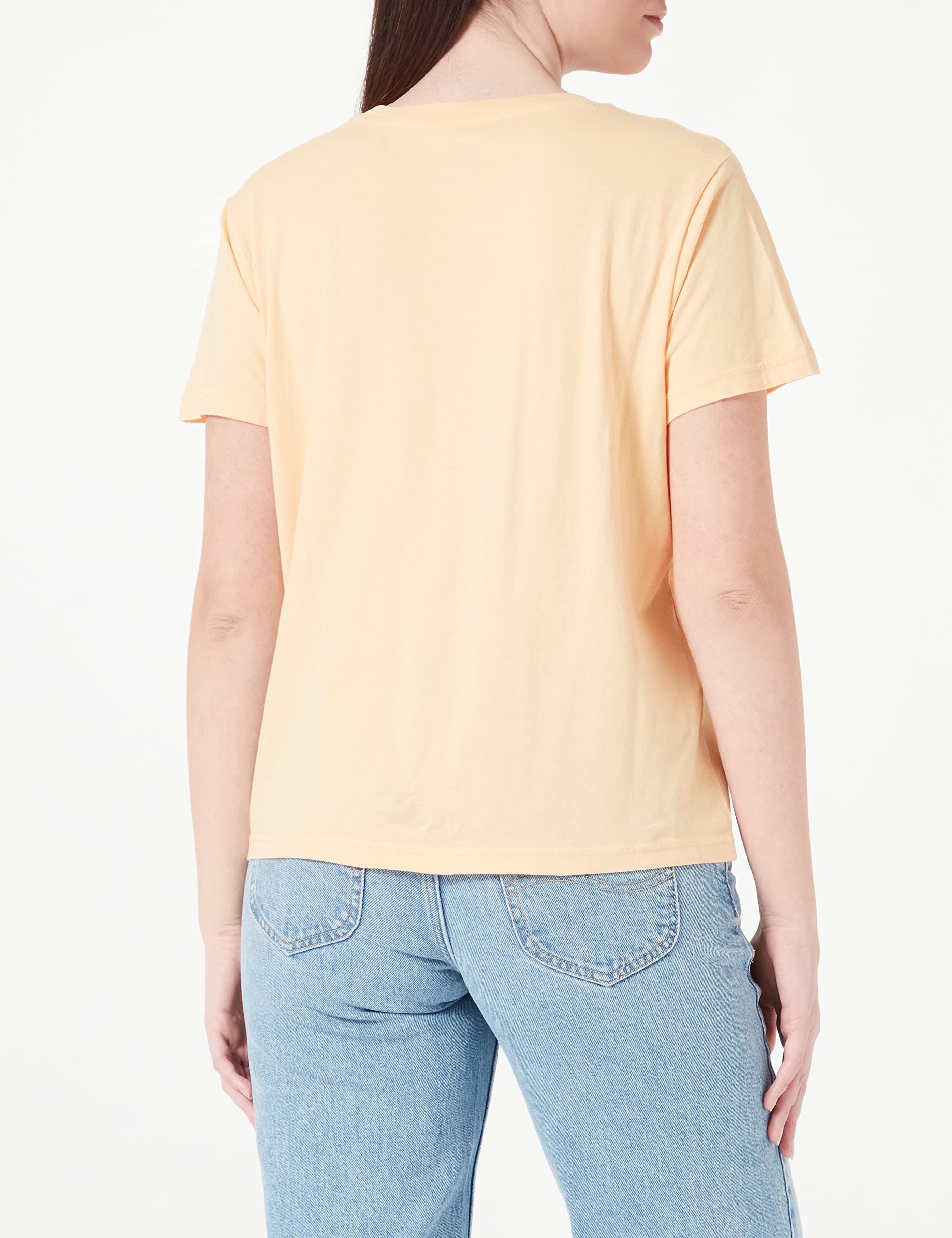 Lee Pocket Tee t-shirt femme S jaune doré coton